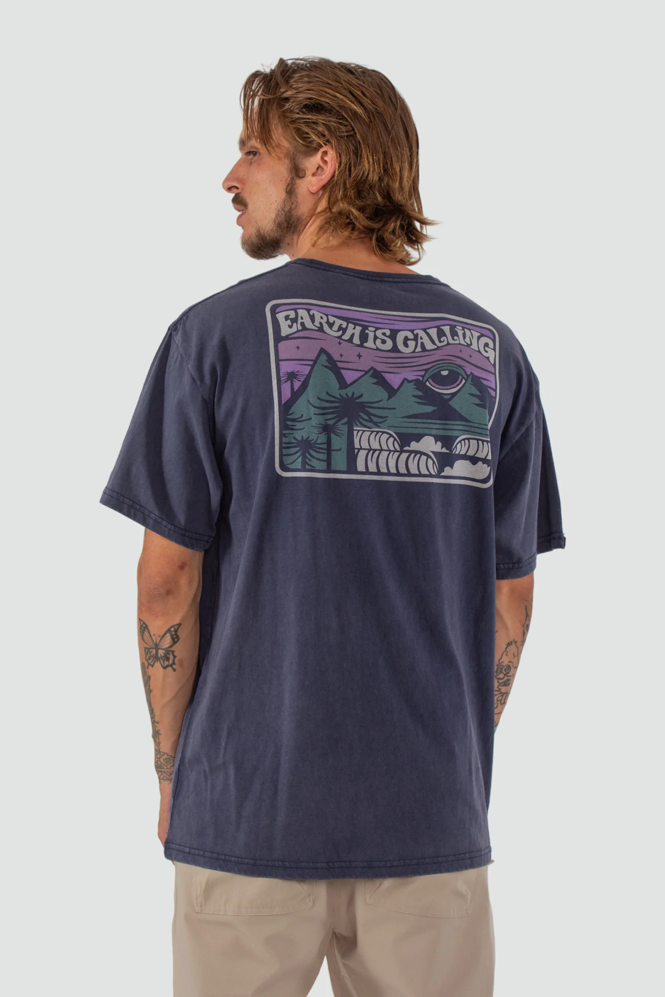 Polera Diseño Algodón Earth Hombre