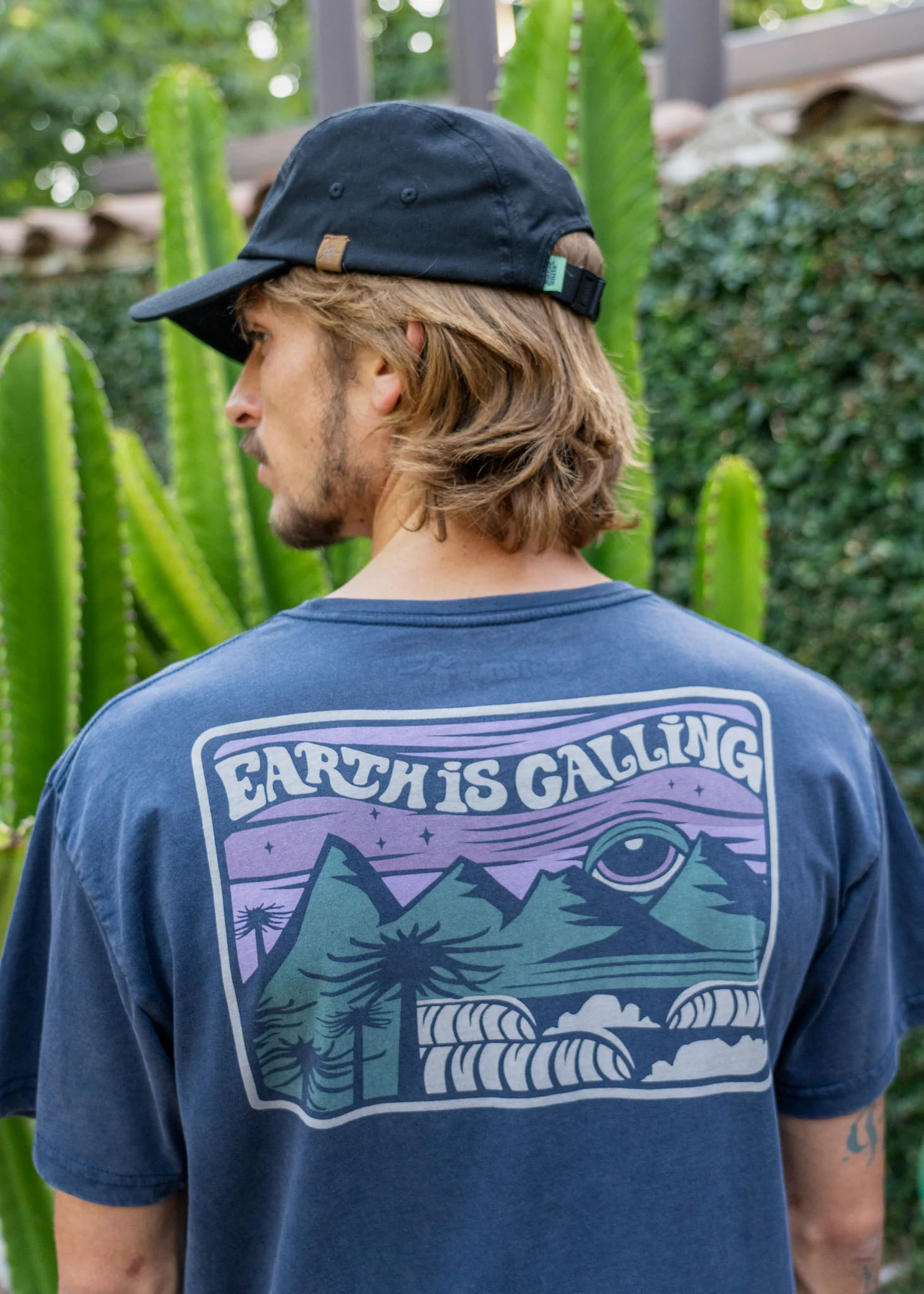 Polera Diseño Algodón Earth Hombre - Image 3