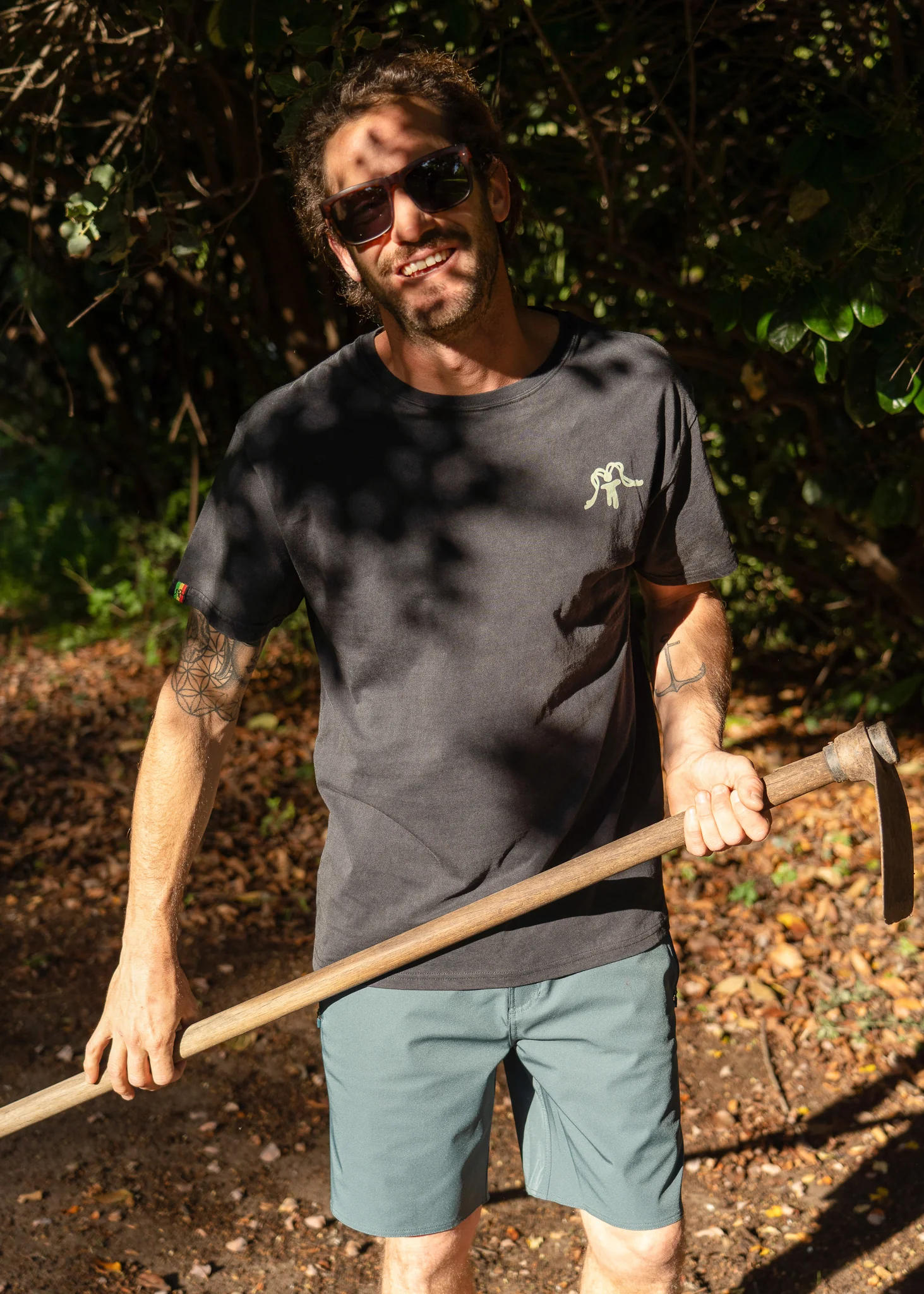 Polera Diseño Algodón Farmer Hombre - Negra - Image 5