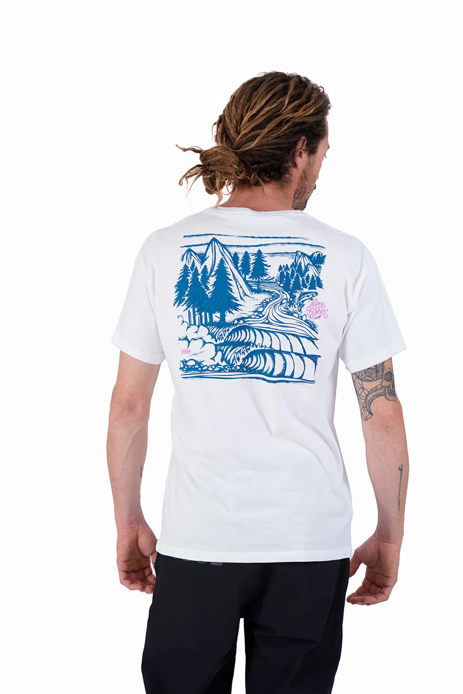 Polera Diseño Algodón Fishing Hombre - Blanca