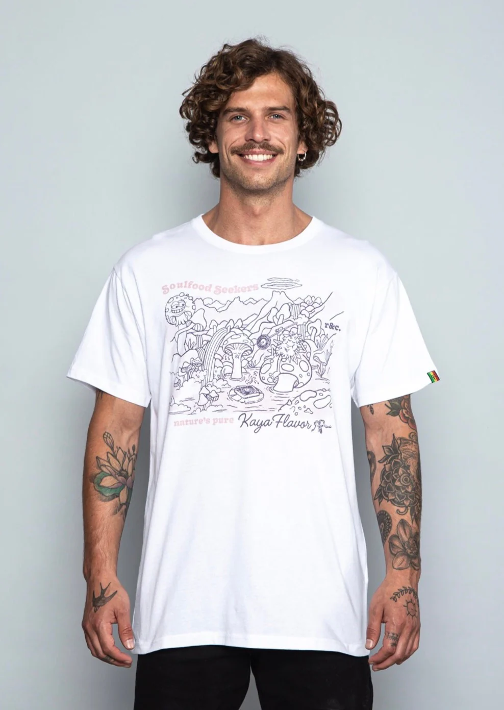 Polera Diseño Algodón Flavor Hombre - Blanca - Image 2