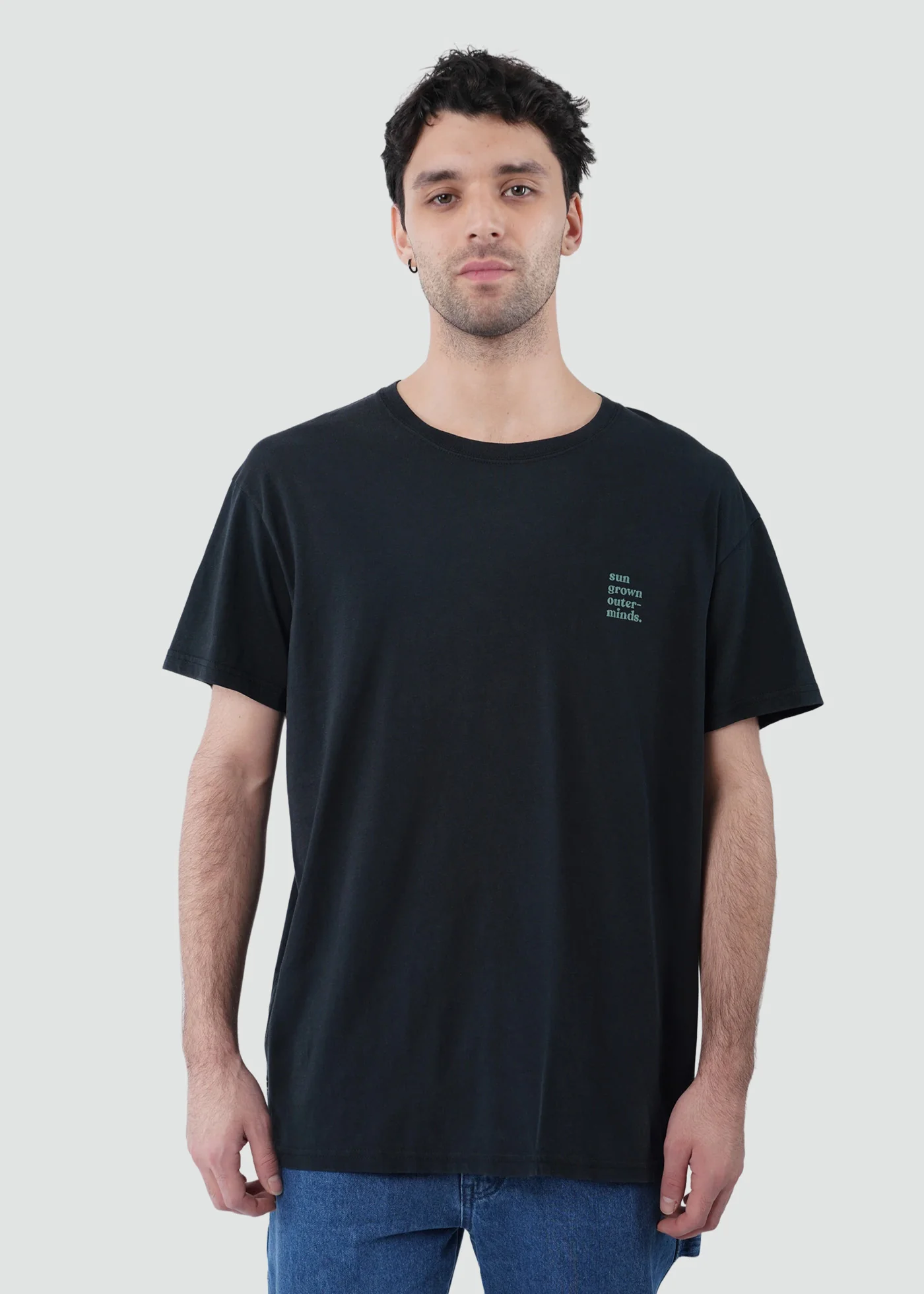 Polera Diseño Algodón Grown Hombre - Negra