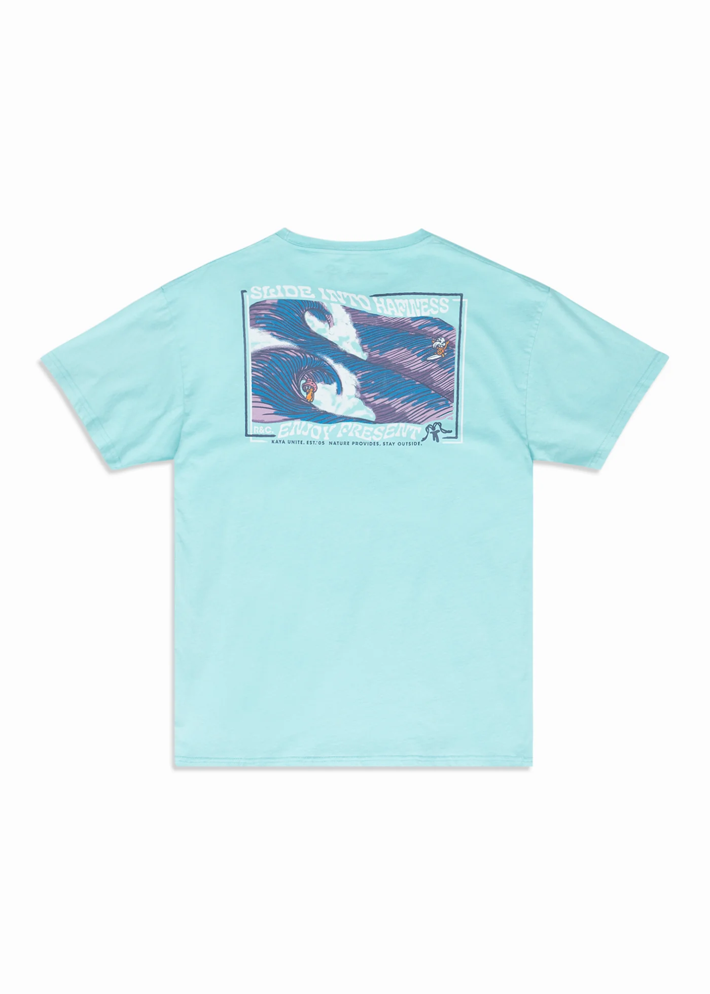 Polera Diseño Algodón Happy Hombre - Teal - Image 4