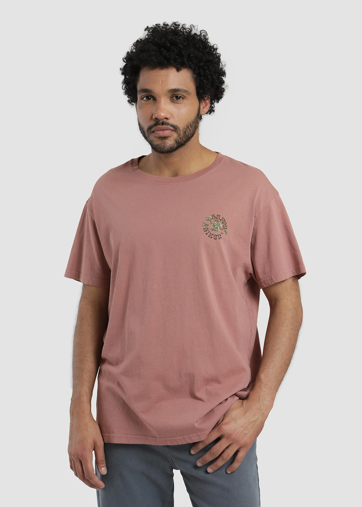 Polera Diseño Algodón Hiker Hombre - Durazno