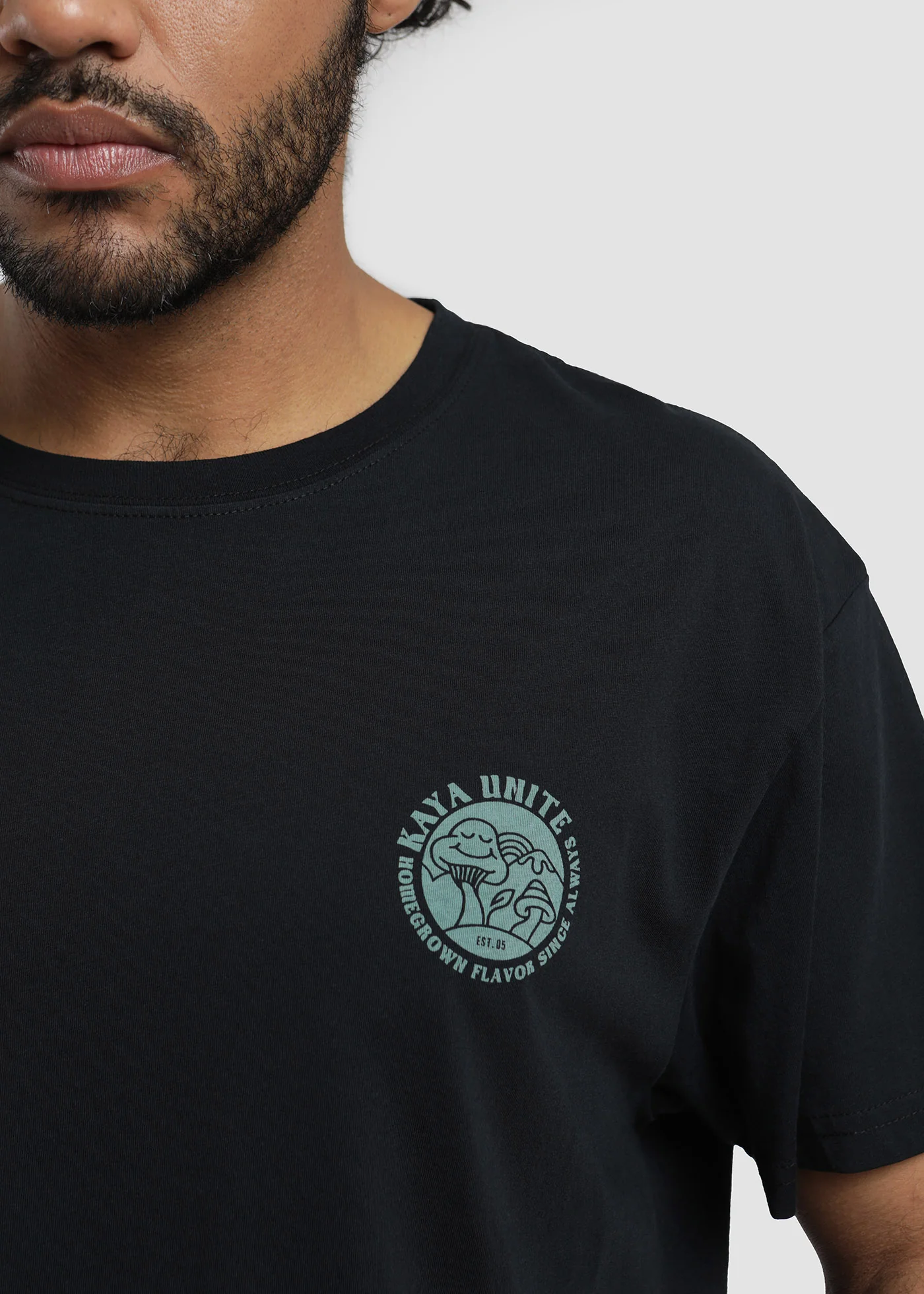 Polera Diseño Algodón Homegrow Hombre - Negra - Image 2