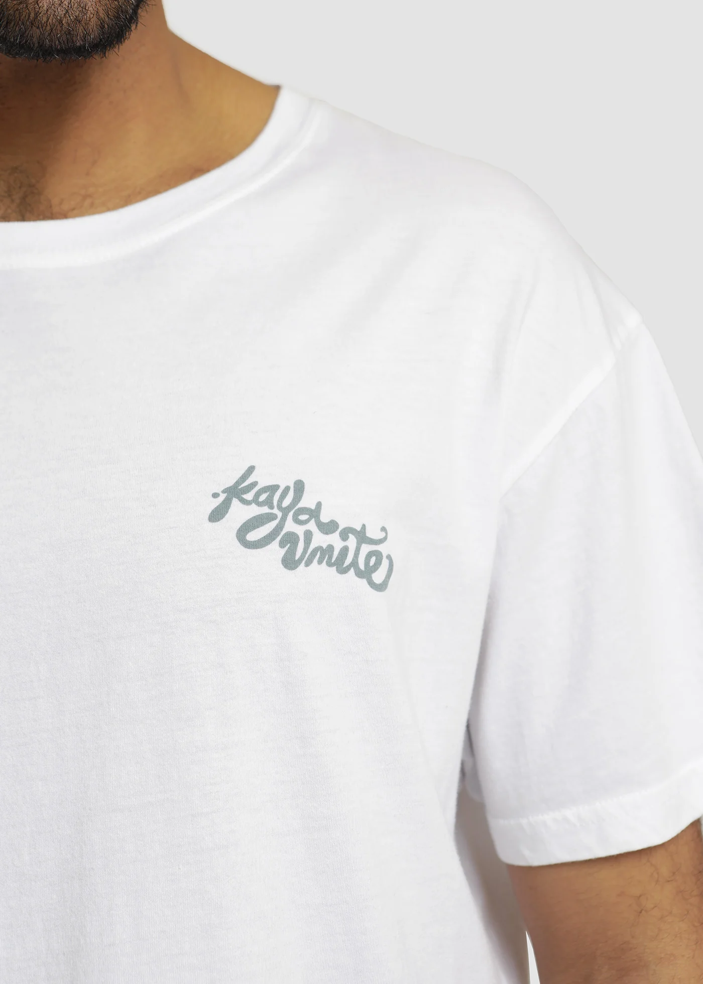 Polera Diseño Algodón Kaya Hombre - Blanca - Image 3