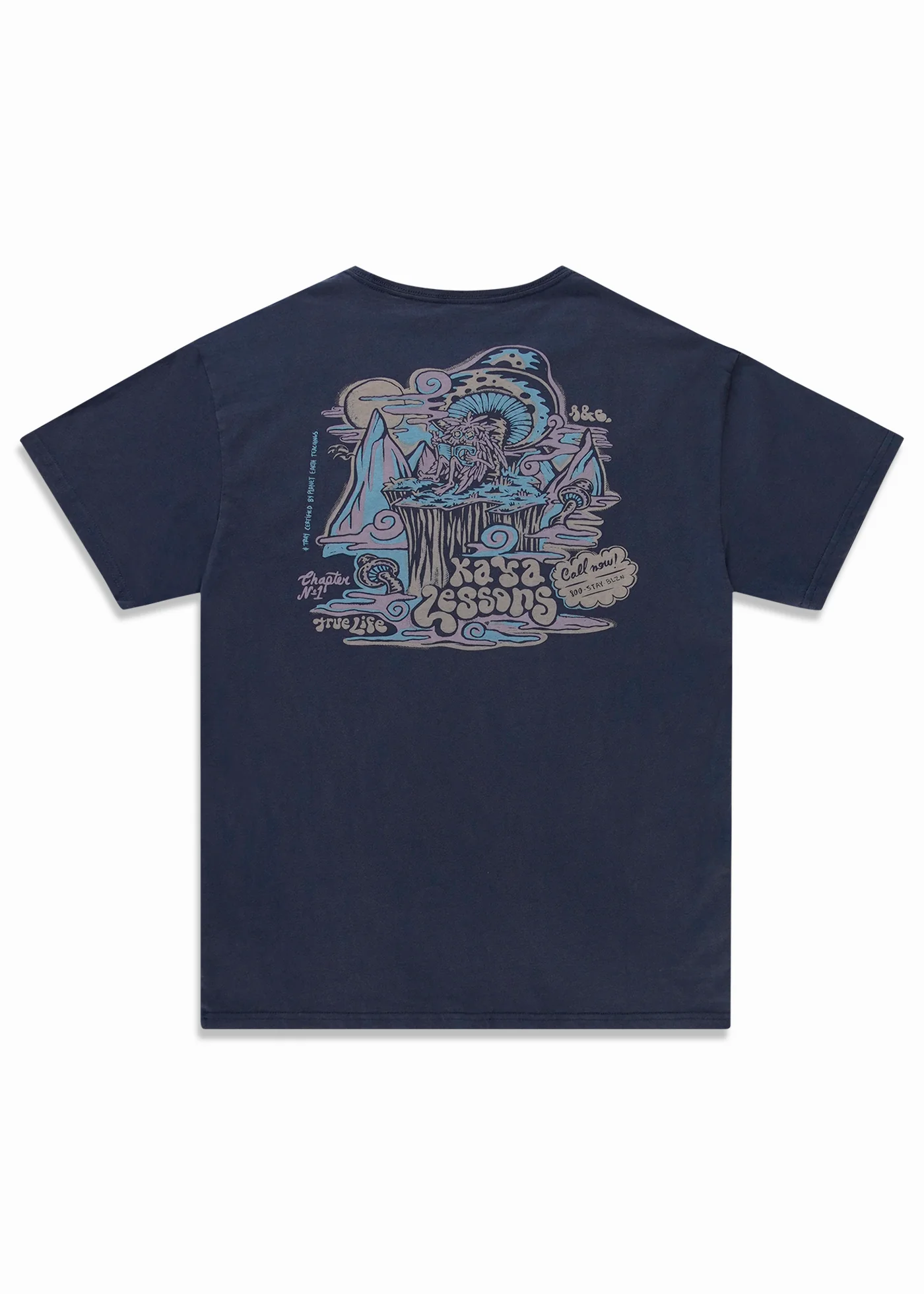 Polera Diseño Algodón Life Hombre - Navy - Image 2