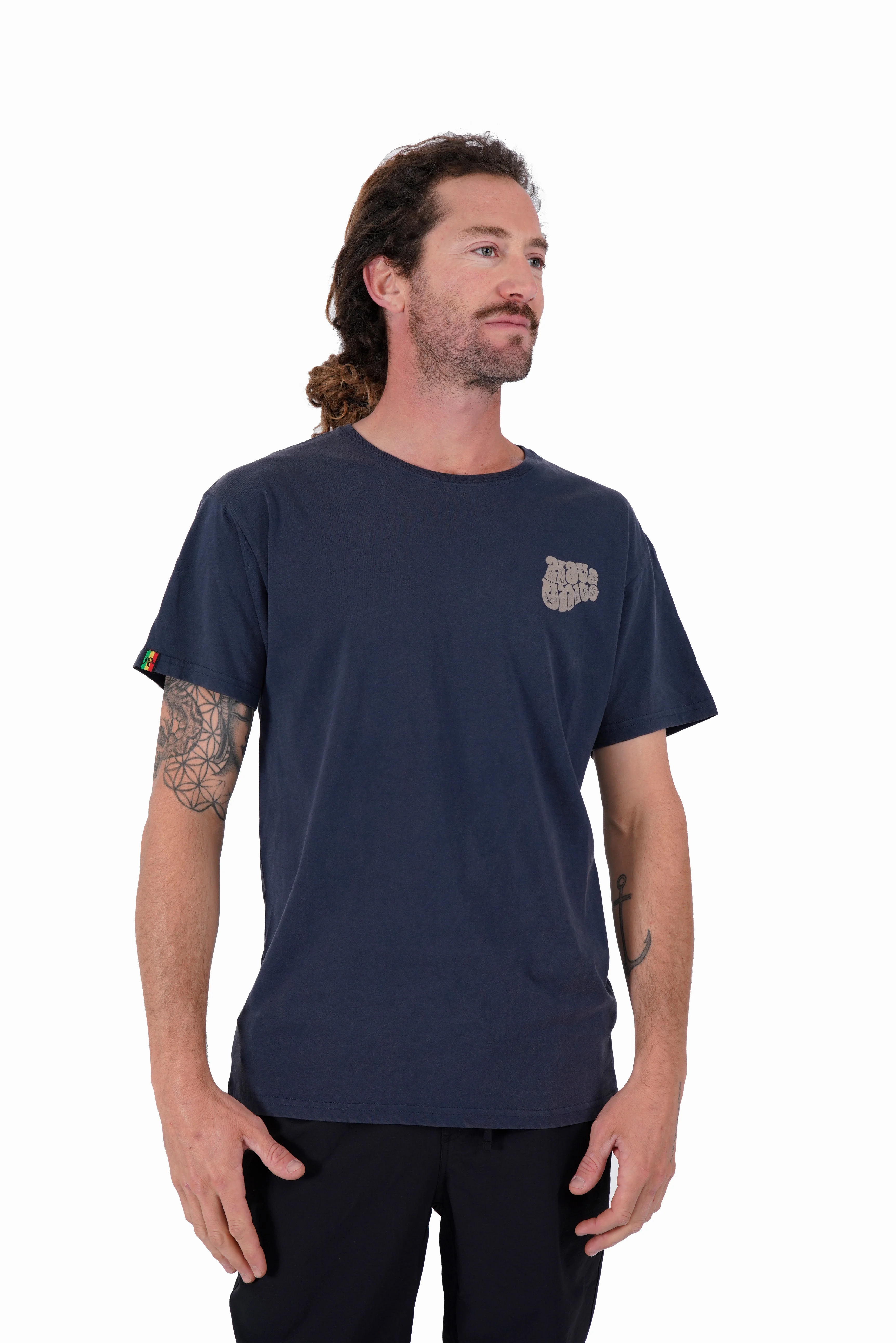 Polera Diseño Algodón Life Hombre - Navy - Image 3