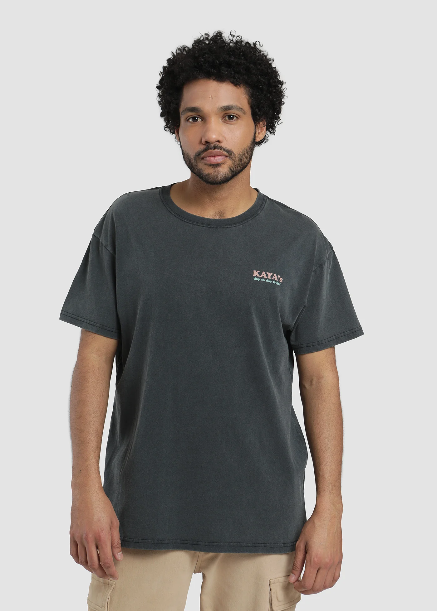 Polera Diseño Algodón Livin Hombre - Negra