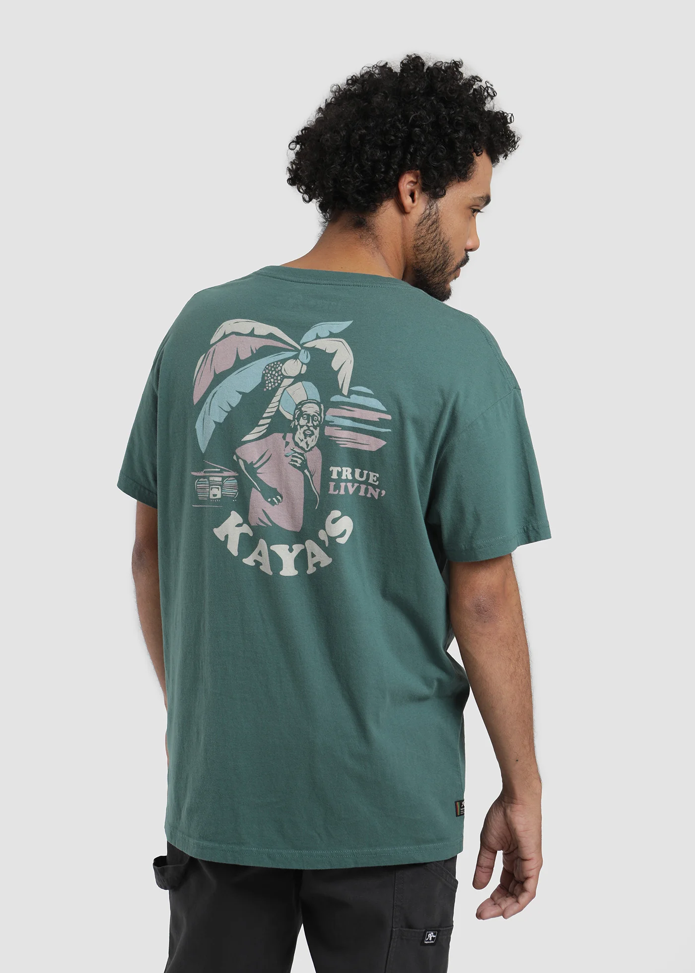 Polera Diseño Algodón Livin Hombre - Verde - Image 3