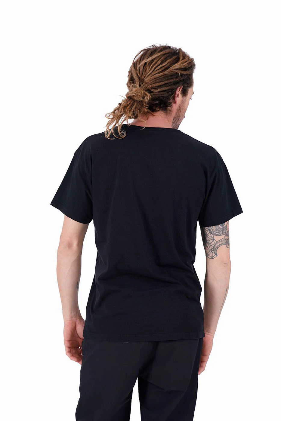 Polera Diseño Algodón Logo Hombre - Negra - Image 3