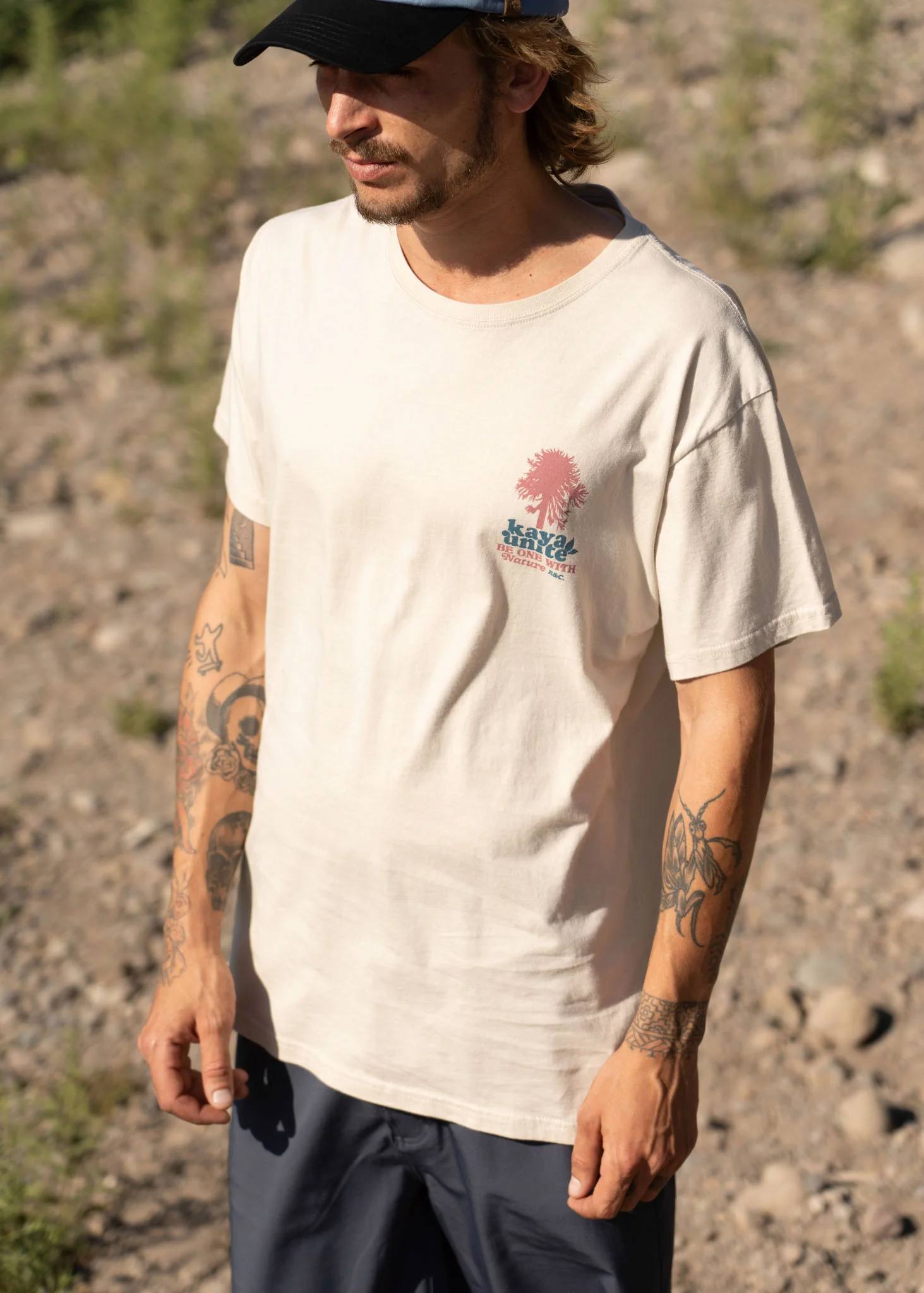 Polera Diseño Algodón Nature Hombre - Bone - Image 5