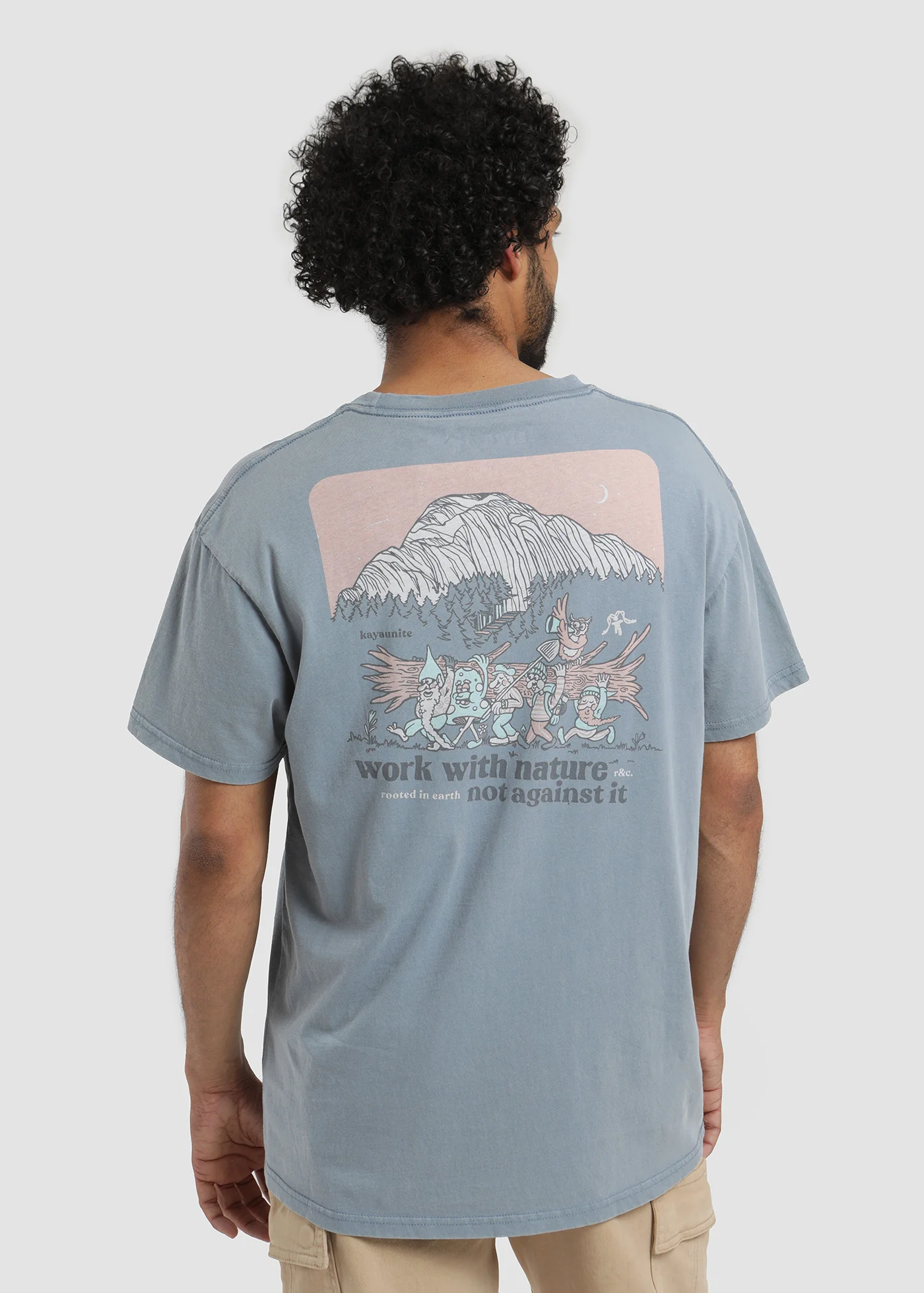 Polera Diseño Algodón Nature Hombre - Denim