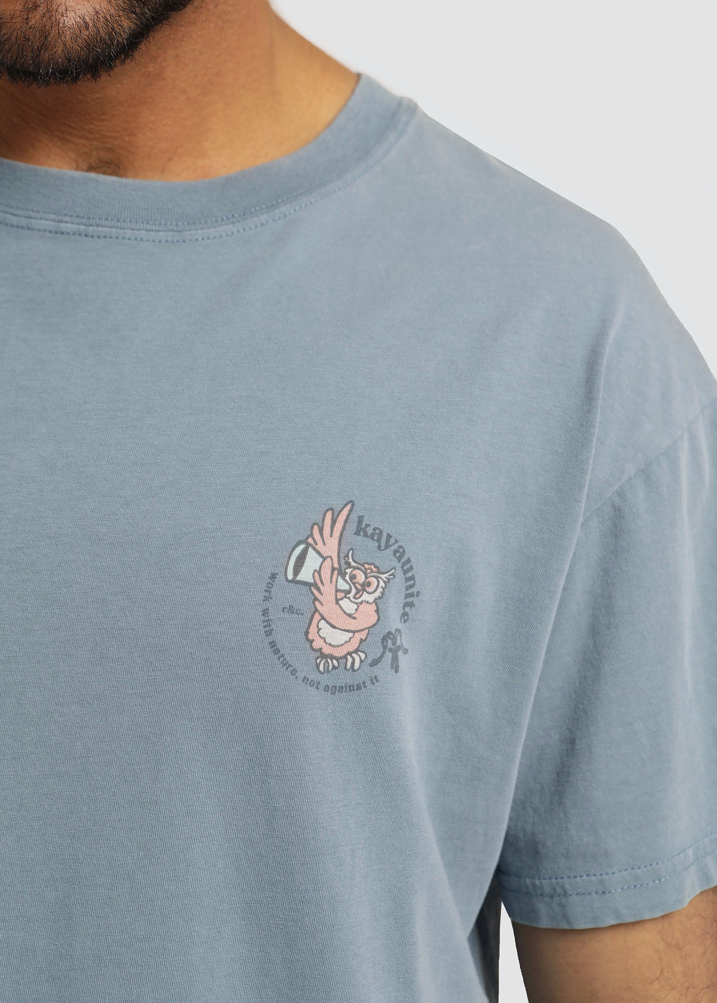 Polera Diseño Algodón Nature Hombre - Denim - Image 4