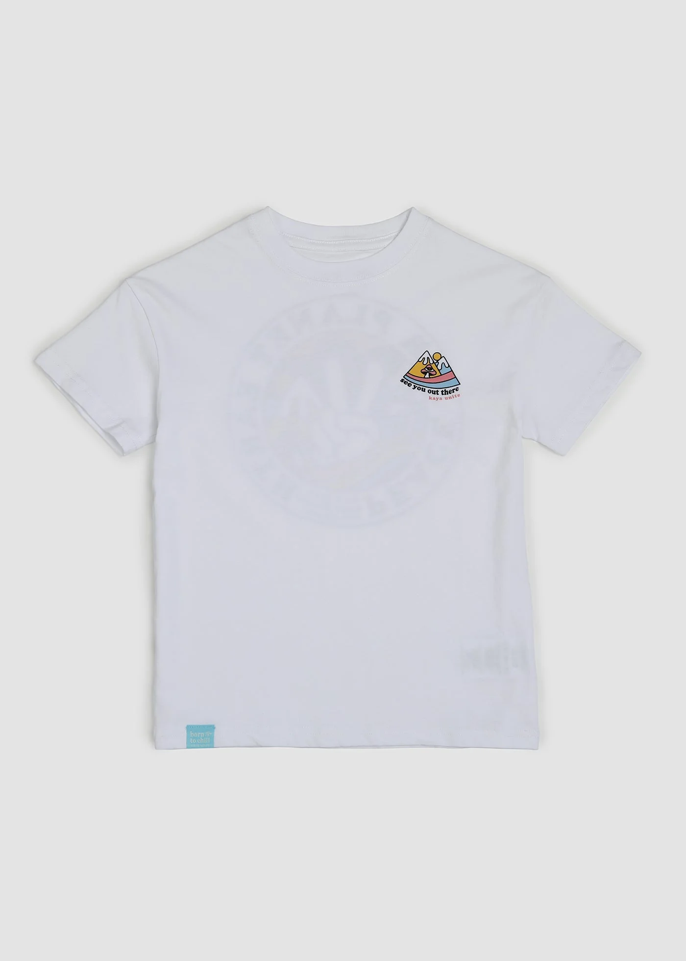 Polera Diseño Algodón Niños - Blanca