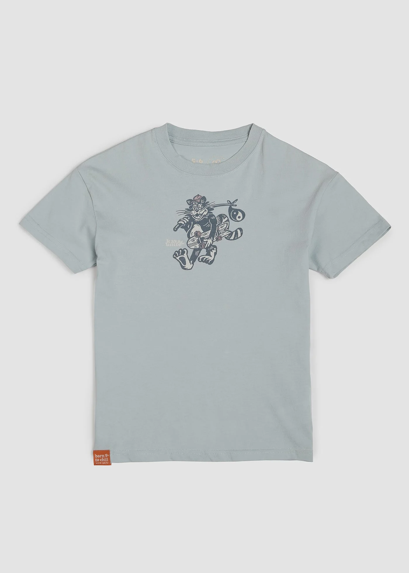 Polera Diseño Algodón Niños - Celeste