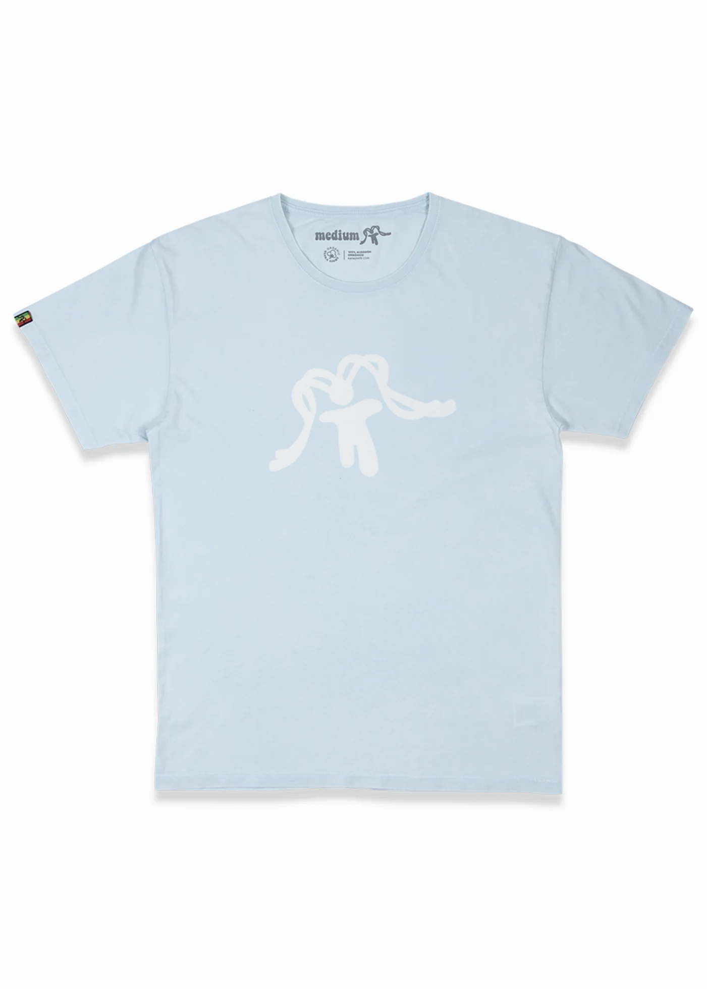 Polera Diseño Algodón Orgánico Aqua Hombre - Turquesa - Image 2
