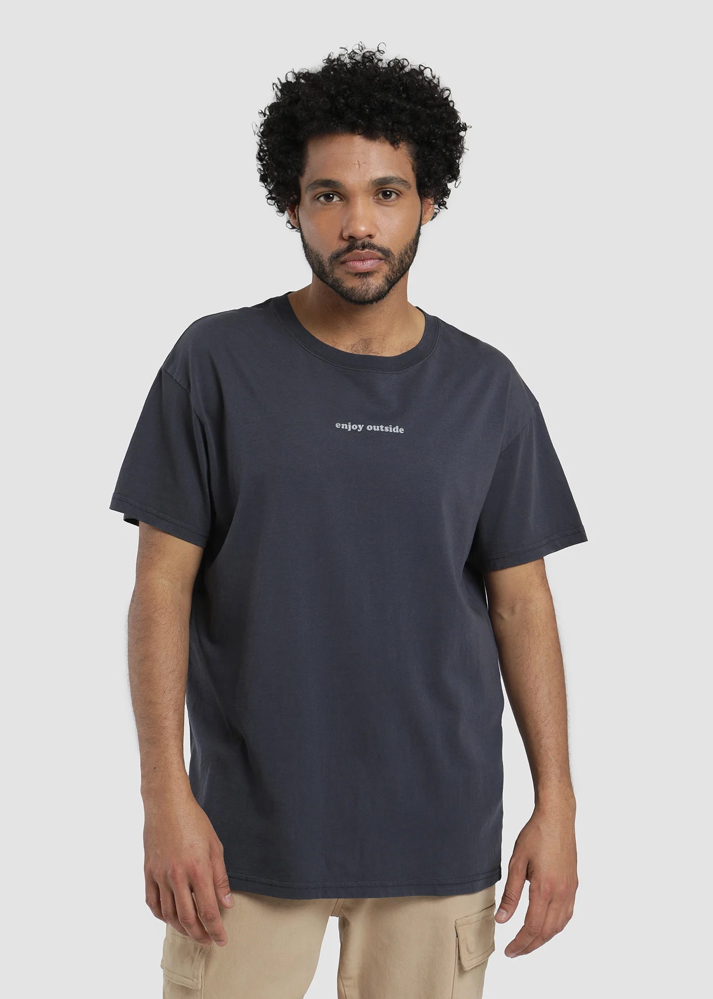 Polera Diseño Algodón Outside Hombre - Navy - Image 2