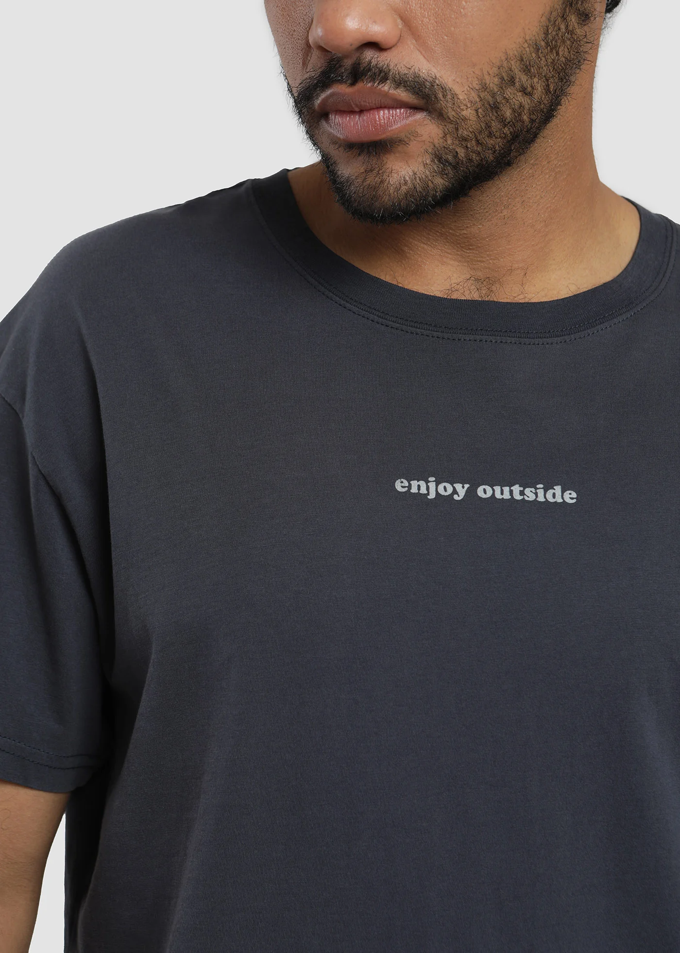 Polera Diseño Algodón Outside Hombre - Navy - Image 3