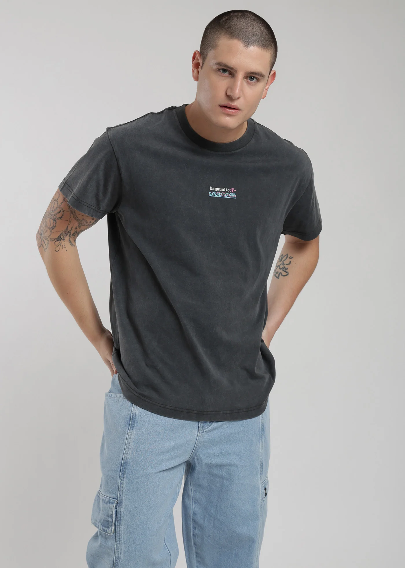 Polera Diseño Algodón Print Hombre - Petrol - Image 2