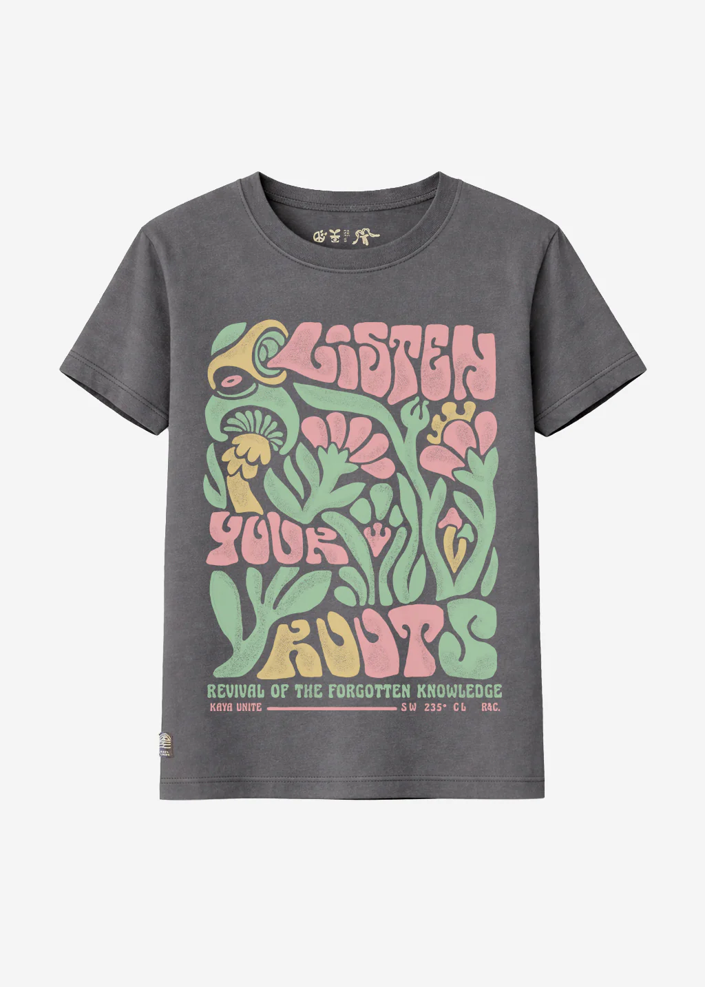 Polera Diseño Algodón Print Rooty Mujer - Gris - Image 4