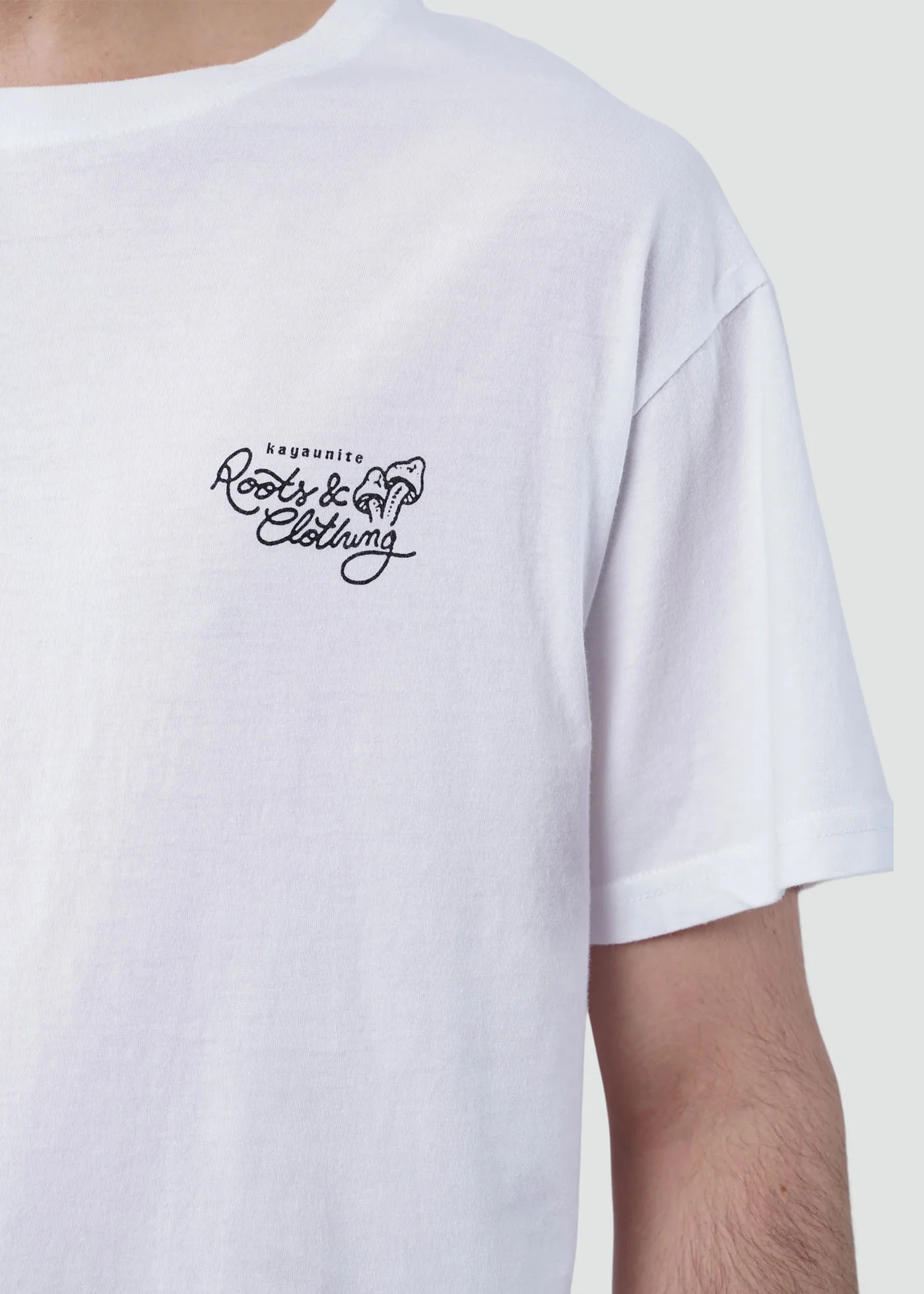 Polera Diseño Algodón Roots Hombre - Blanca - Image 3