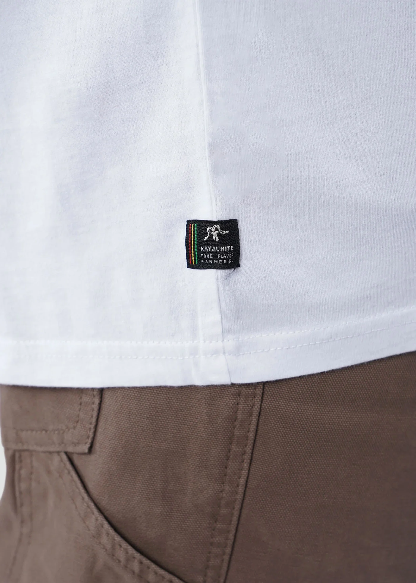 Polera Diseño Algodón Roots Hombre - Blanca - Image 4