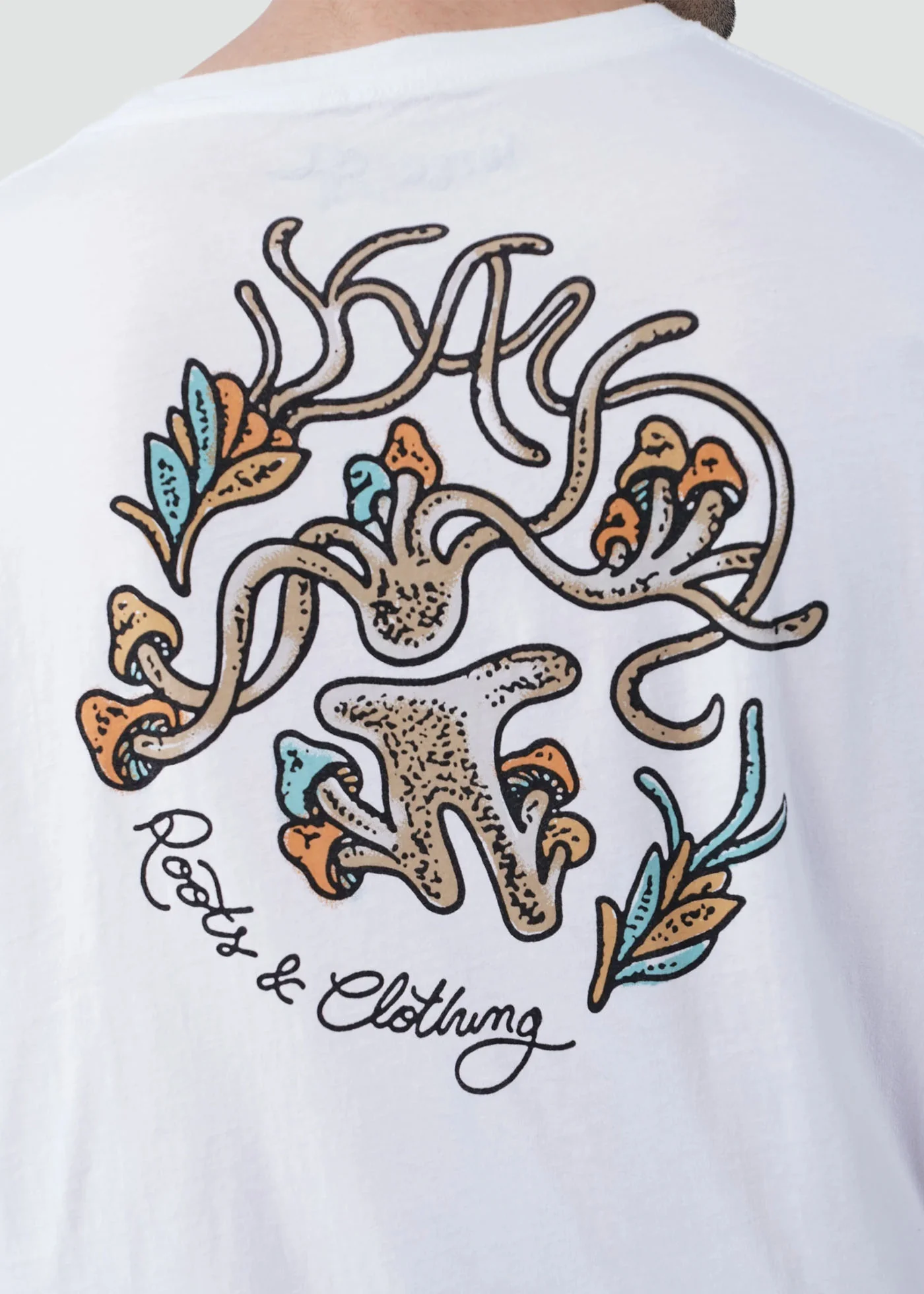 Polera Diseño Algodón Roots Hombre - Blanca - Image 5