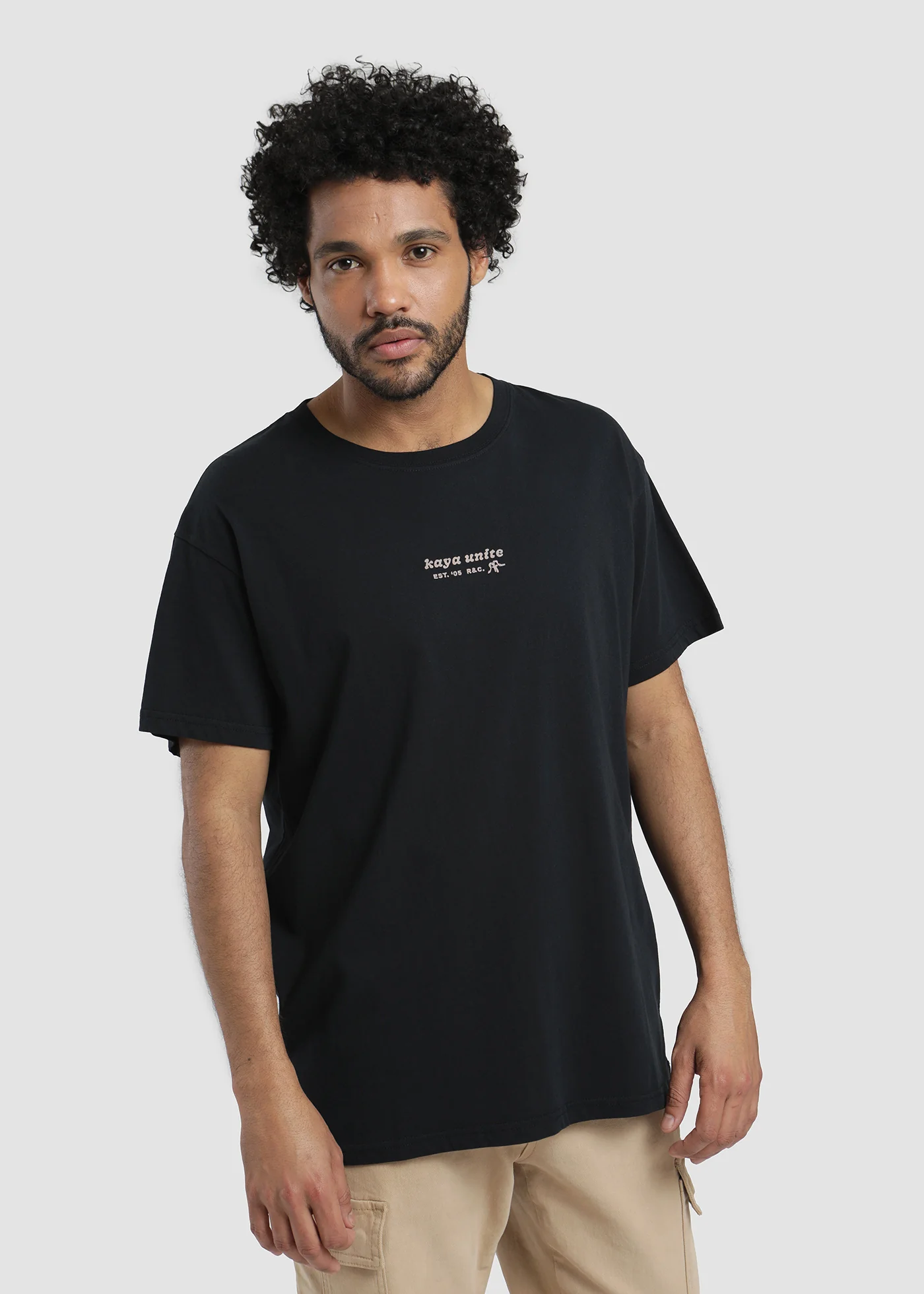 Polera Diseño Algodón Slow Hombre - Negra - Image 2