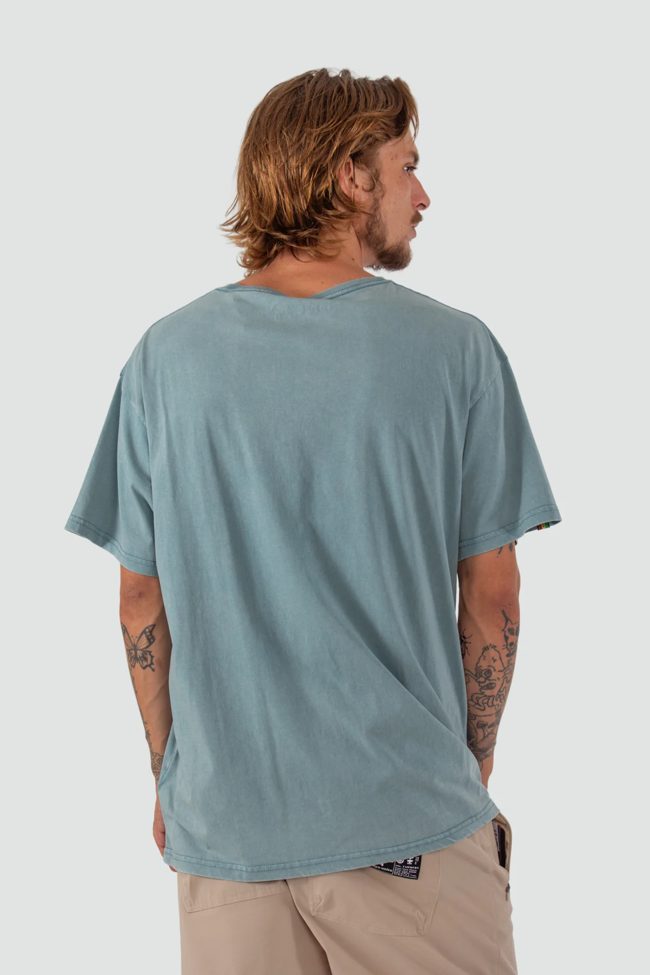 Polera Diseño Algodón Wave Hombre - Teal - Image 2