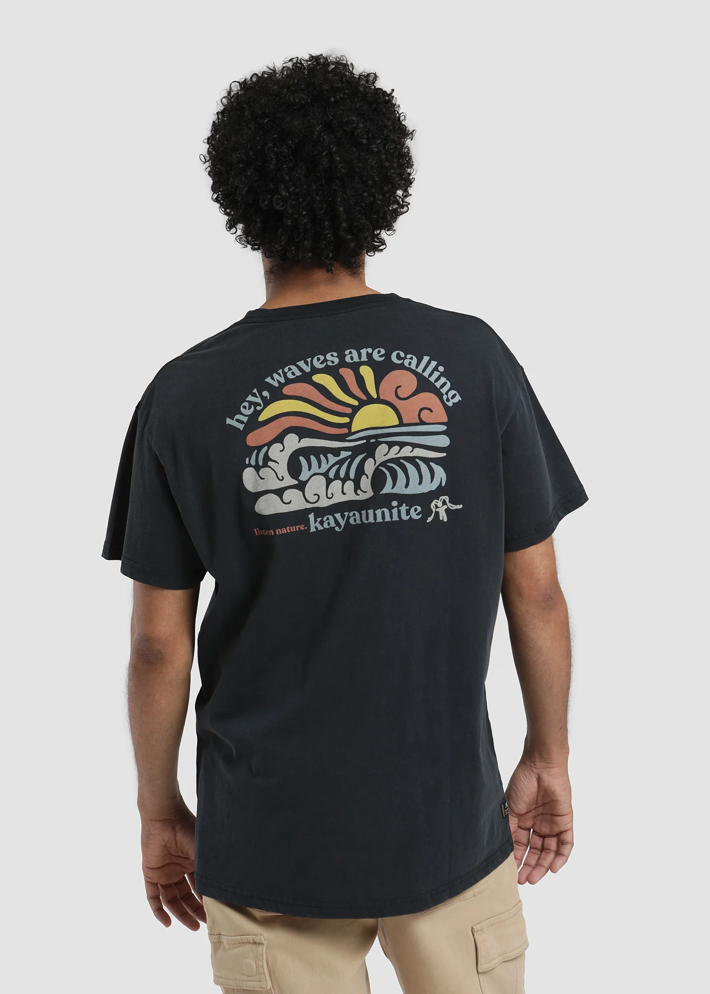 Polera Diseño Algodón Waves Hombre