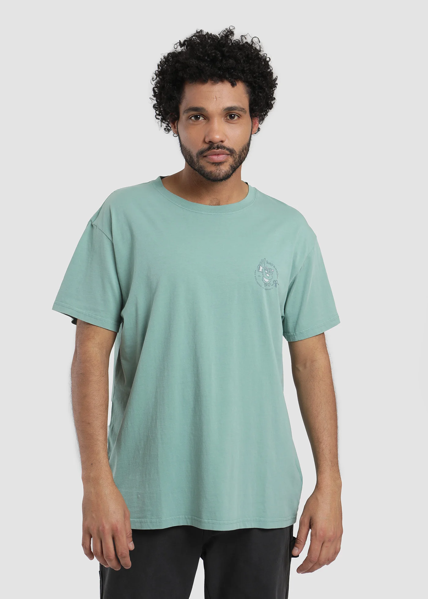 Polera Diseño Algodón Work Hombre - Verde - Image 2