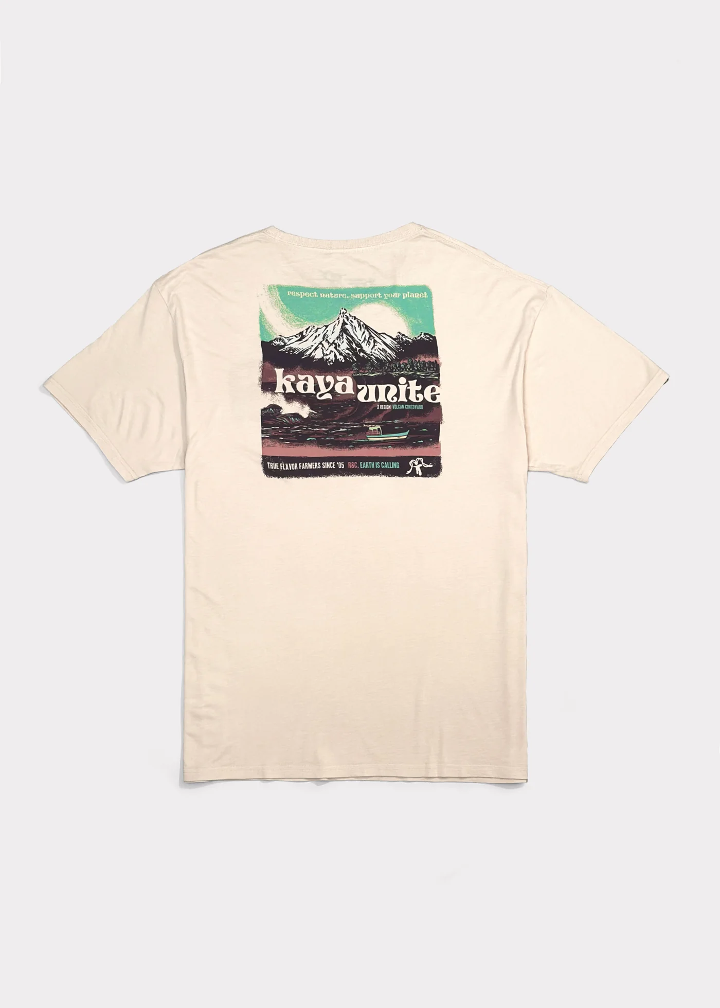 Polera Diseño Orgánica Bamboo Corcovado Hombre - Beige