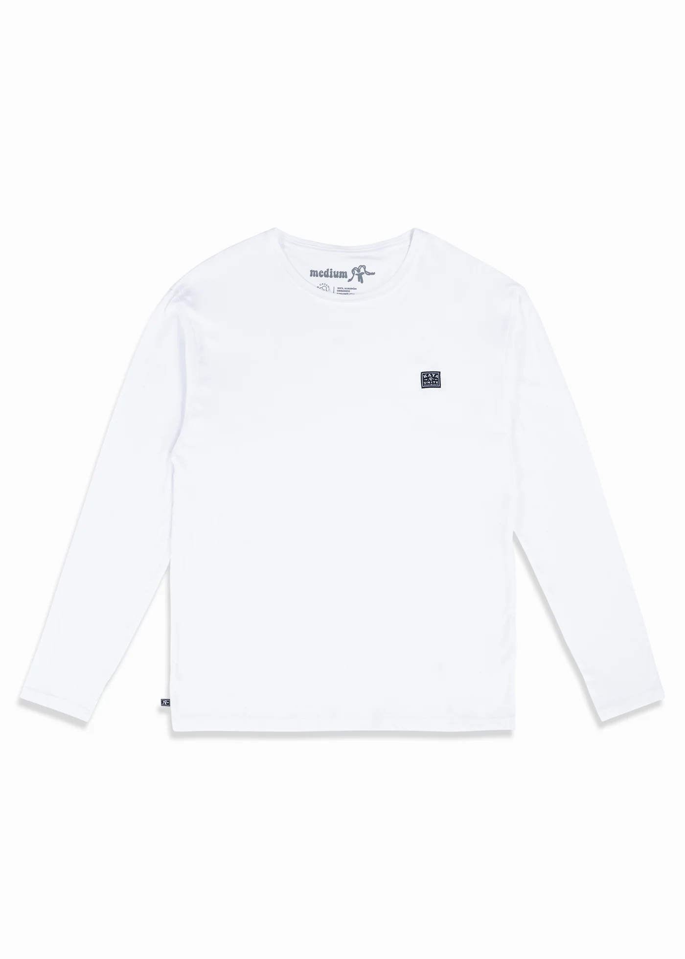 Polera Manga Larga Clásica Algodón Daily Hombre - Blanca - Image 4