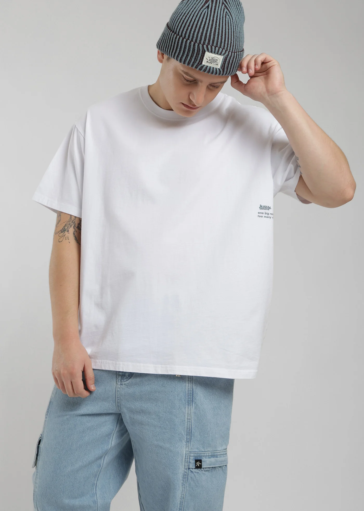Polera Oversize Algodón Aniversario Hombre - Blanco - Image 2