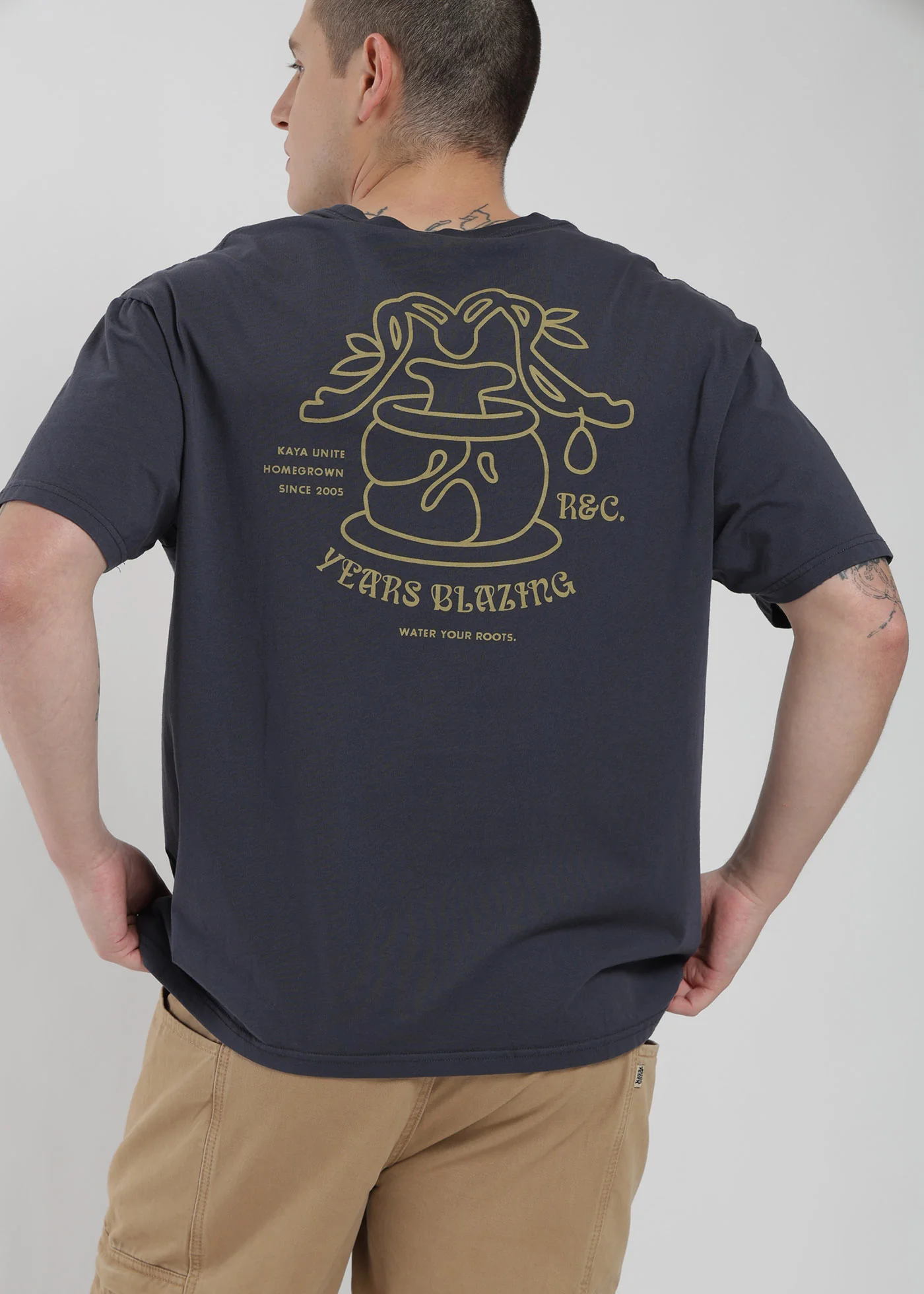 Polera Oversize Algodón Aniversario Hombre - Navy