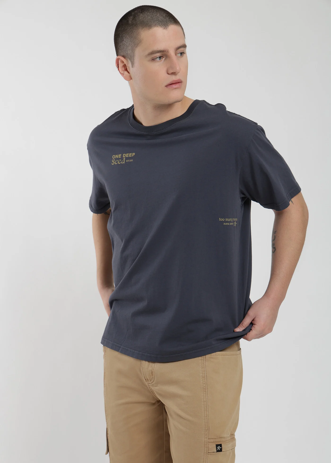 Polera Oversize Algodón Aniversario Hombre - Navy - Image 2