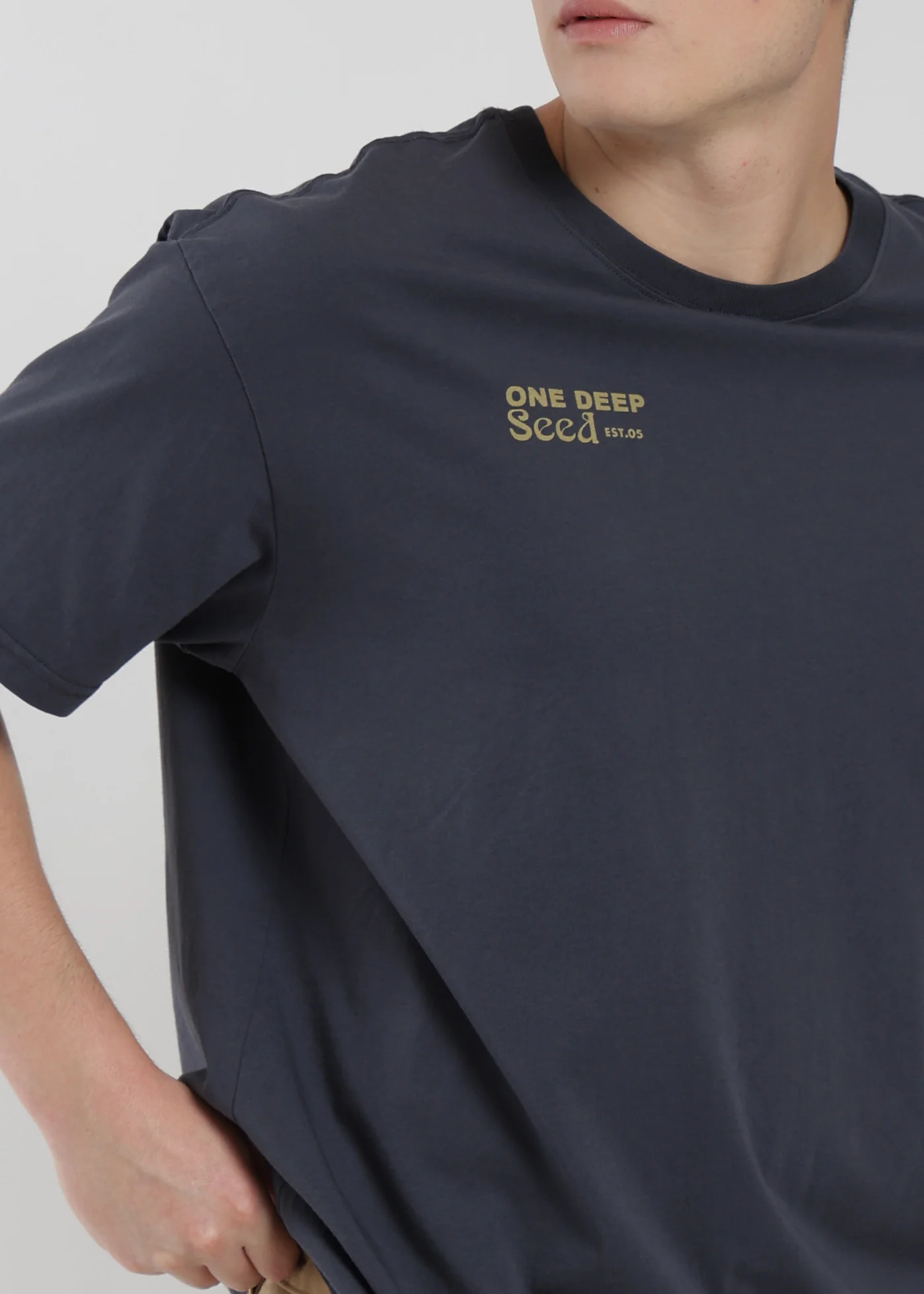 Polera Oversize Algodón Aniversario Hombre - Navy - Image 3