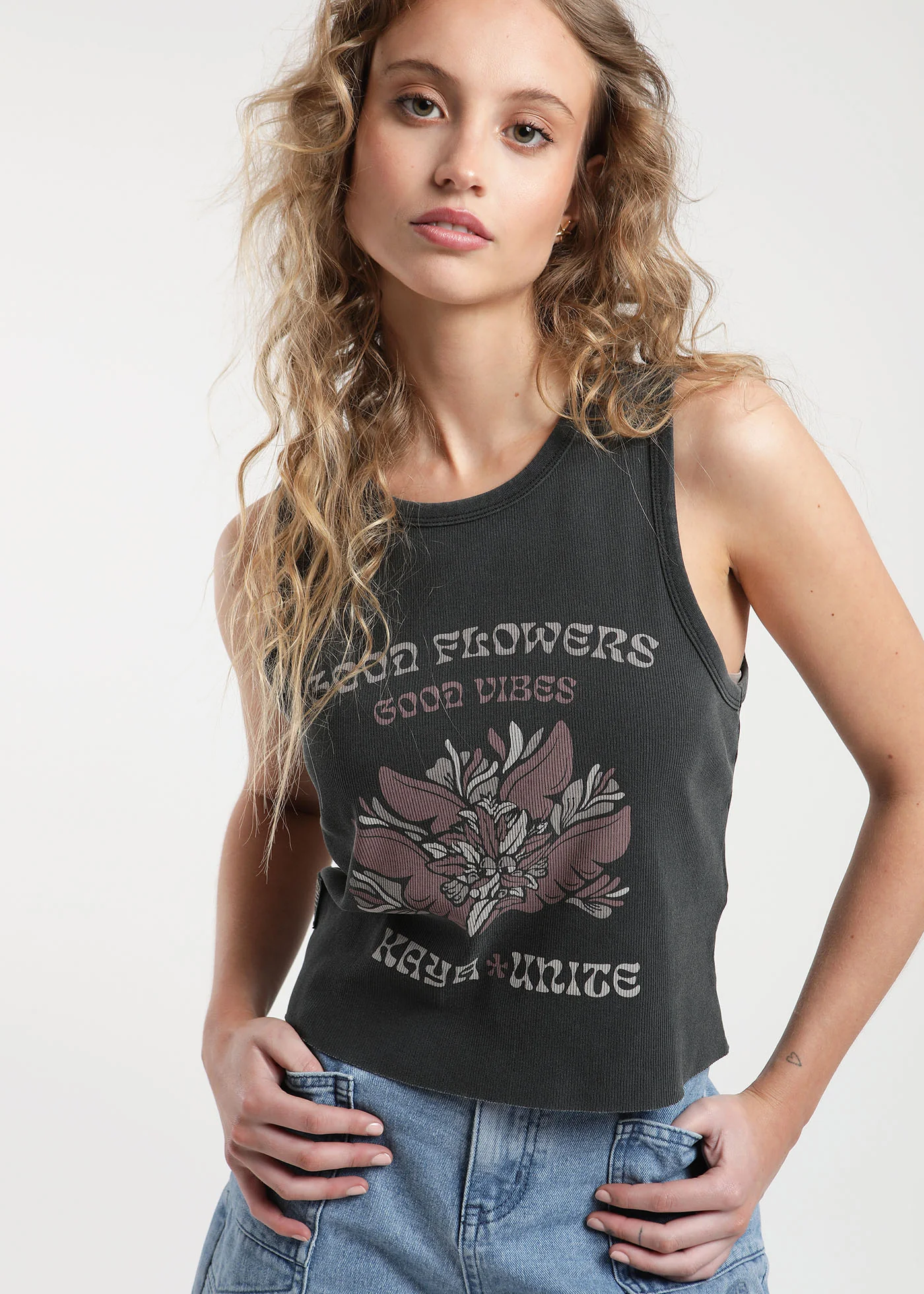 Polera Sin Mangas Algodón Good Mujer - Negra