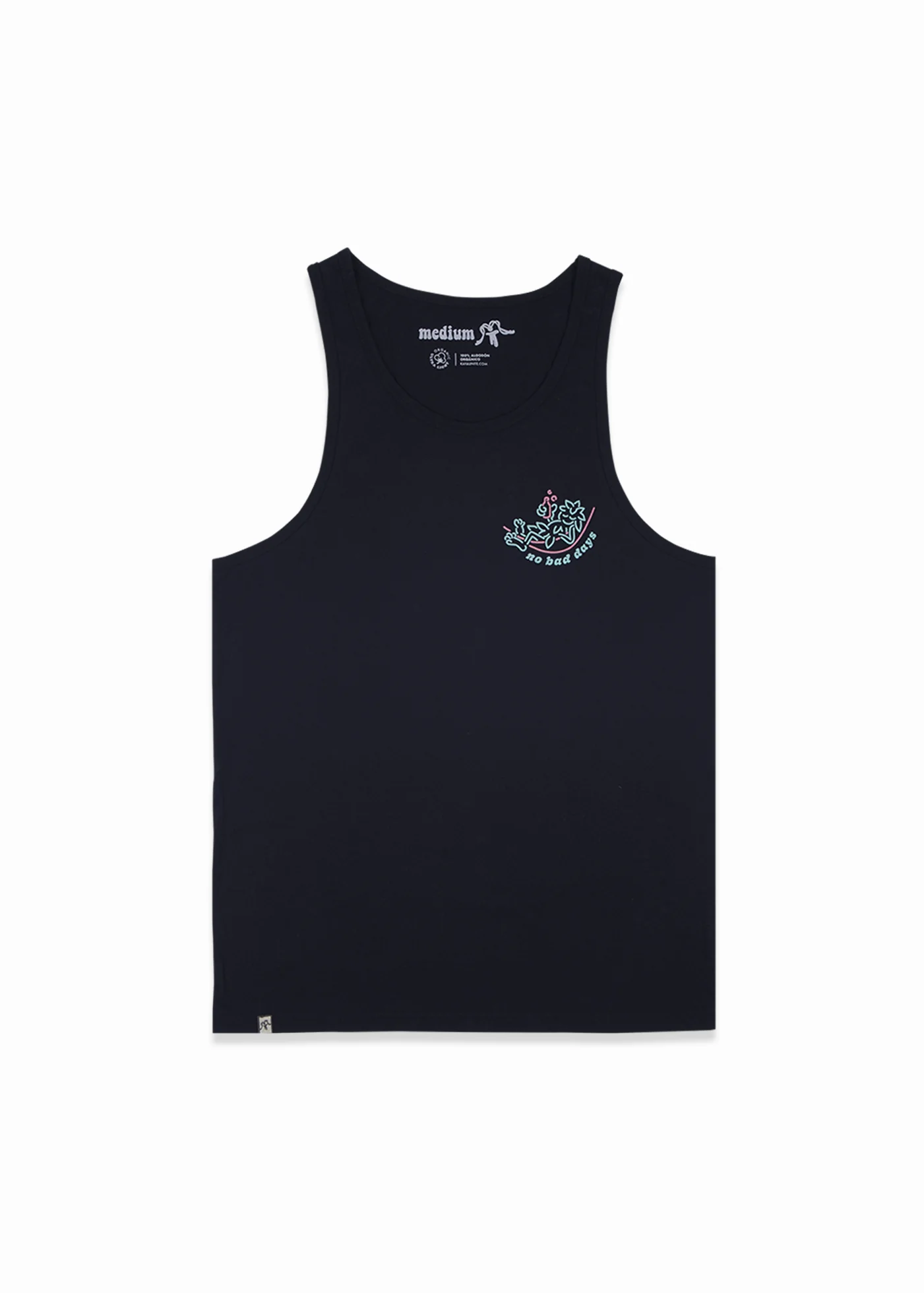 Polera Sin Mangas Algodón No Bad Hombre - Negra - Image 2