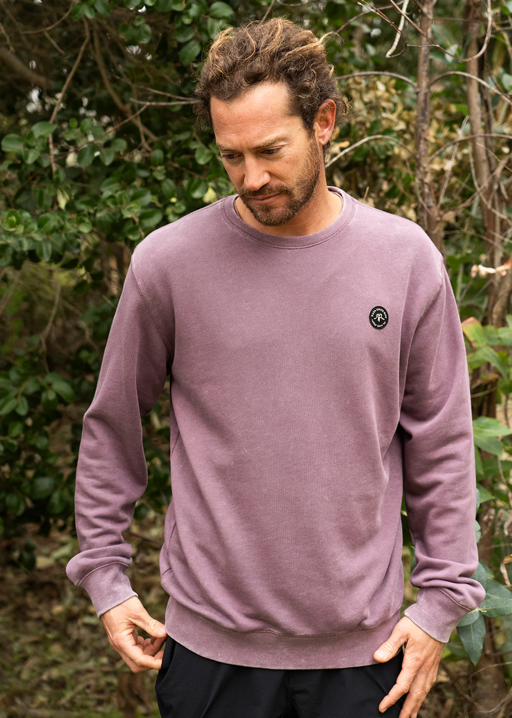 Polerón Cuello Redondo Algodón Hi Hombre - Malva