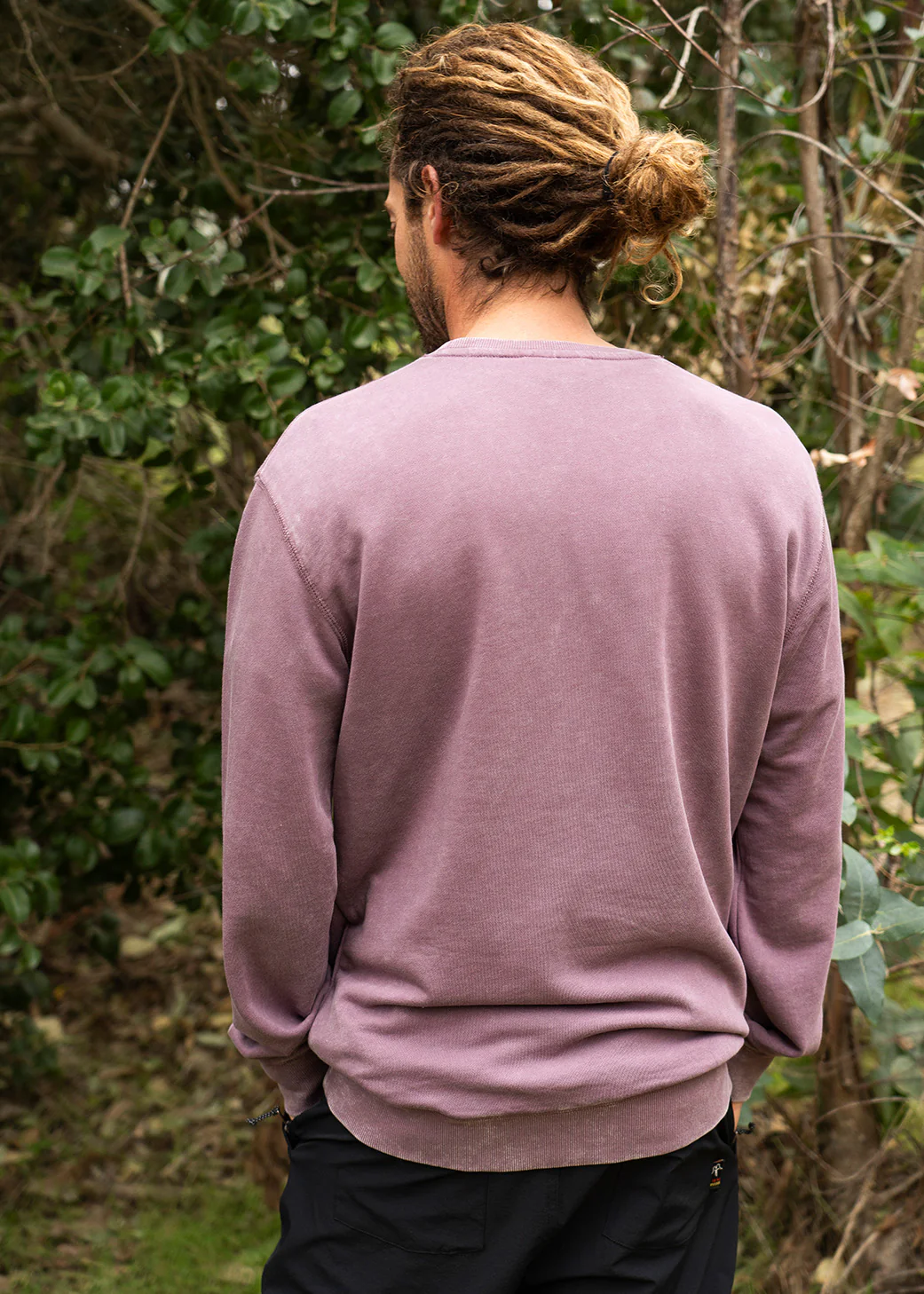 Polerón Cuello Redondo Algodón Hi Hombre - Malva - Image 4