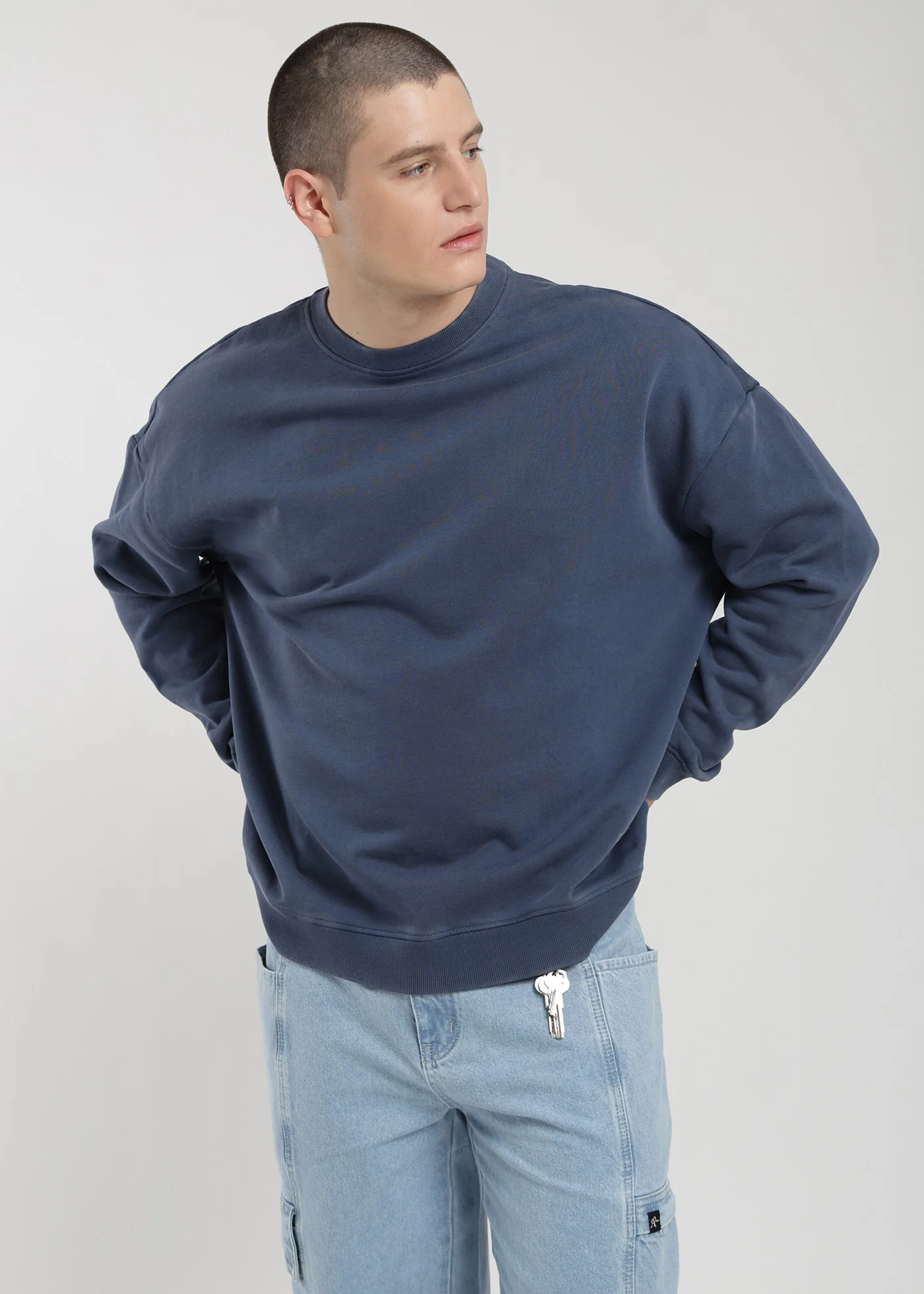 Polerón Cuello Redondo Street Hombre - Azul - Image 4