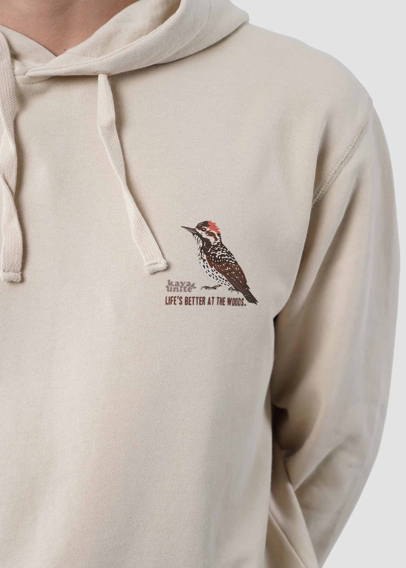Polerón Hoodie Algodón Carpintero Hombre - Bone - Image 2