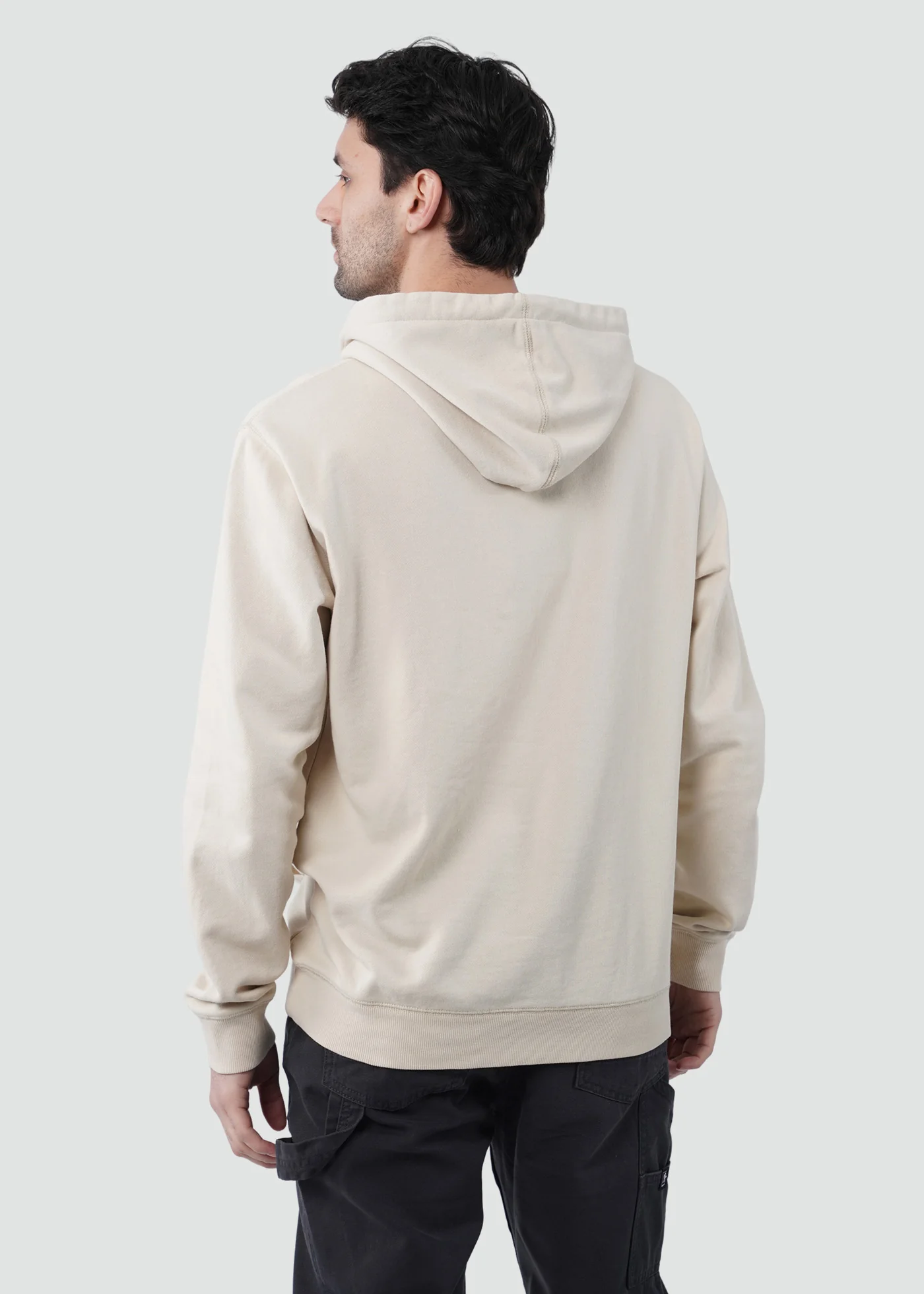 Polerón Hoodie Algodón Carpintero Hombre - Bone - Image 3