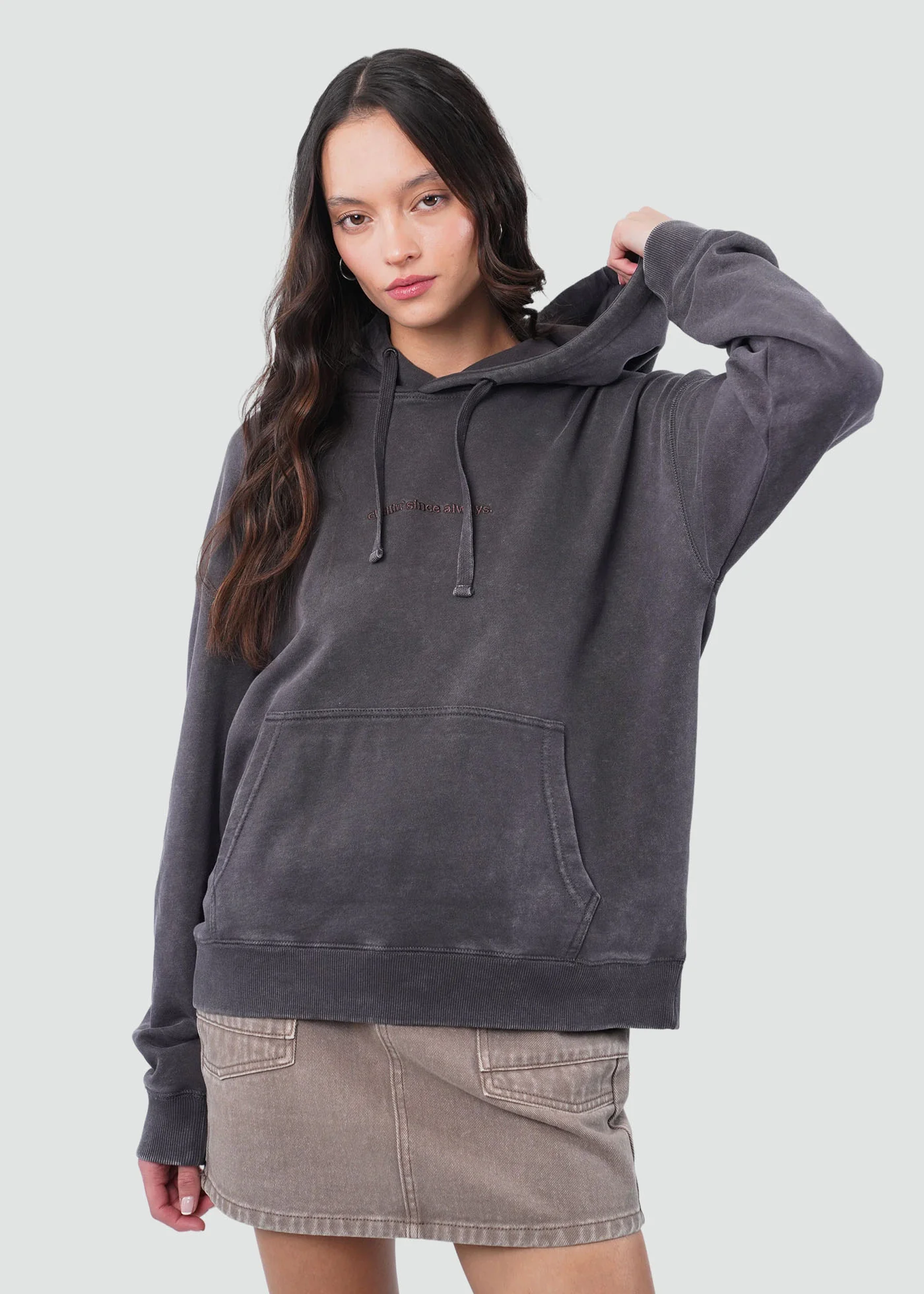 Polerón Hoodie Algodón Chilling Mujer - Negro - Image 3
