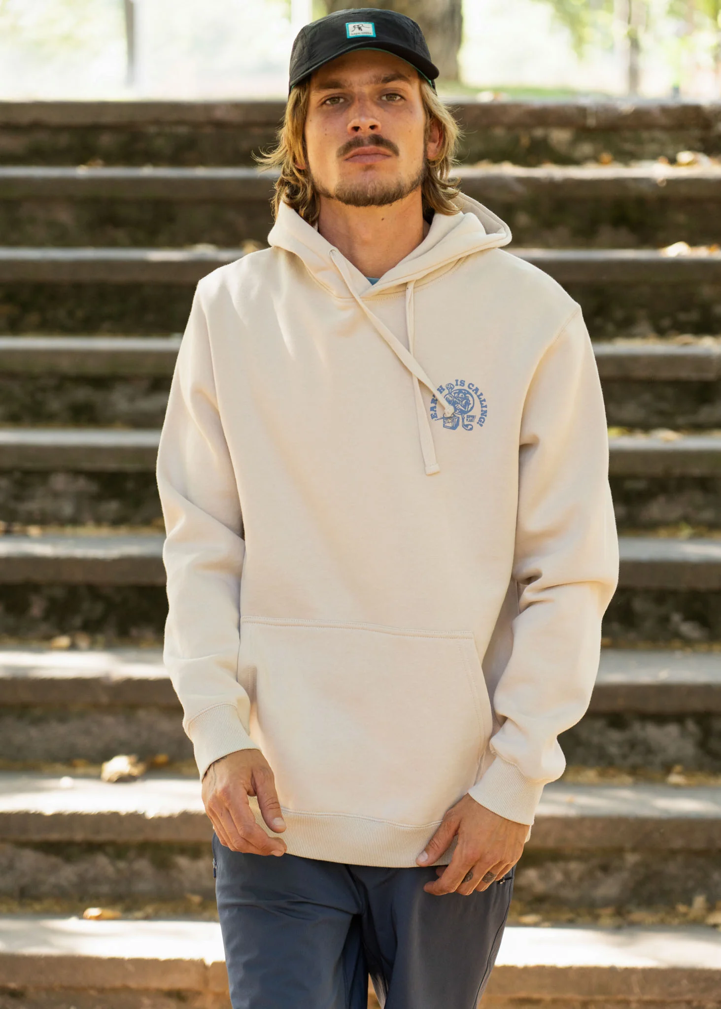 Polerón Hoodie Algodón Osorno Hombre - Bone - Image 5