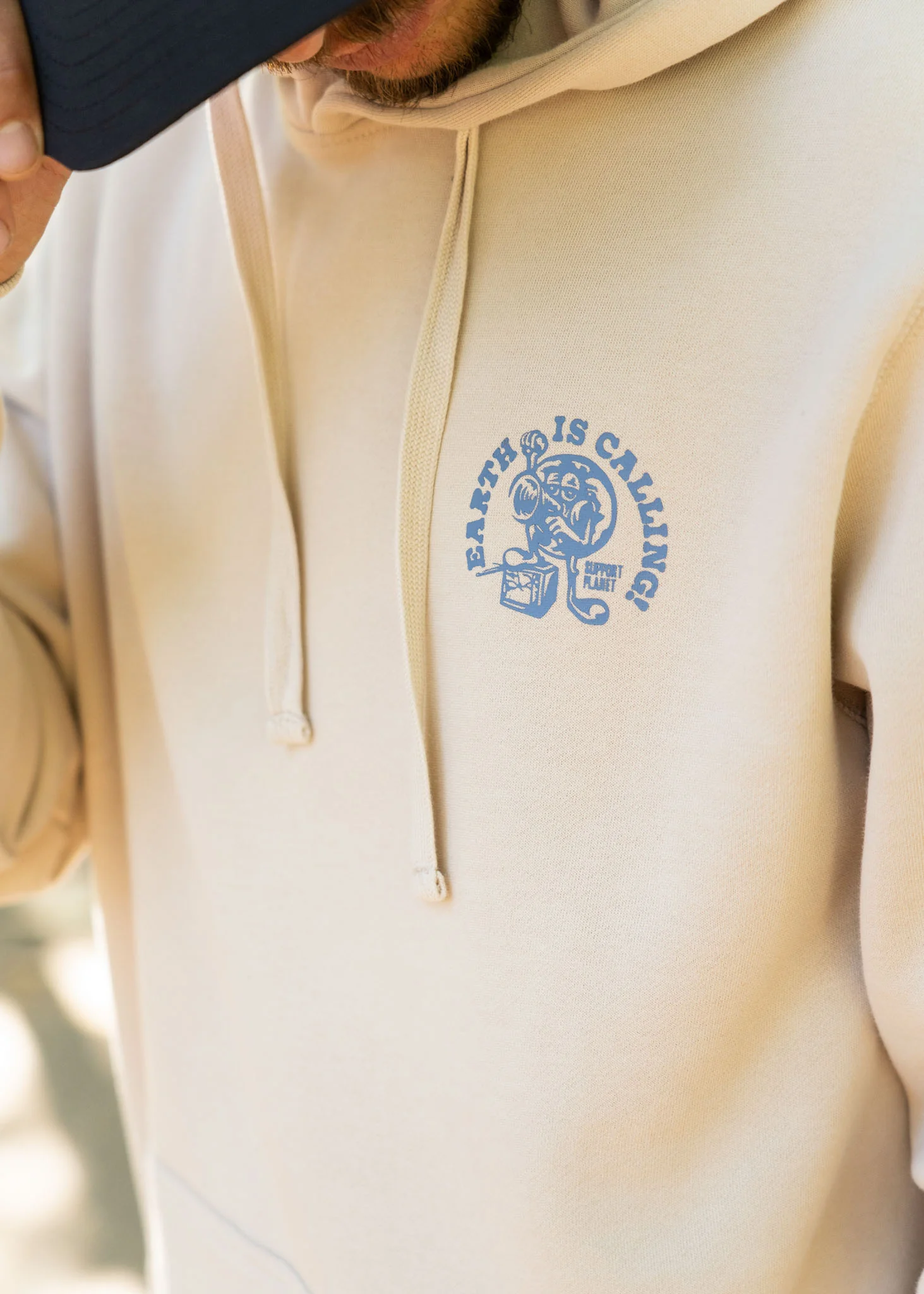 Polerón Hoodie Algodón Osorno Hombre - Bone - Image 6