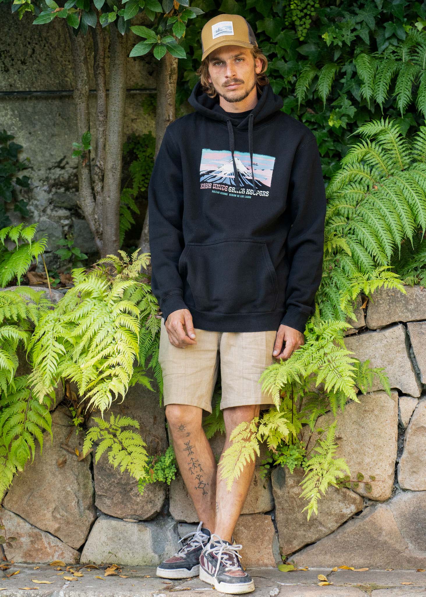 Polerón Hoodie Algodón Osorno Hombre - Negro - Image 4