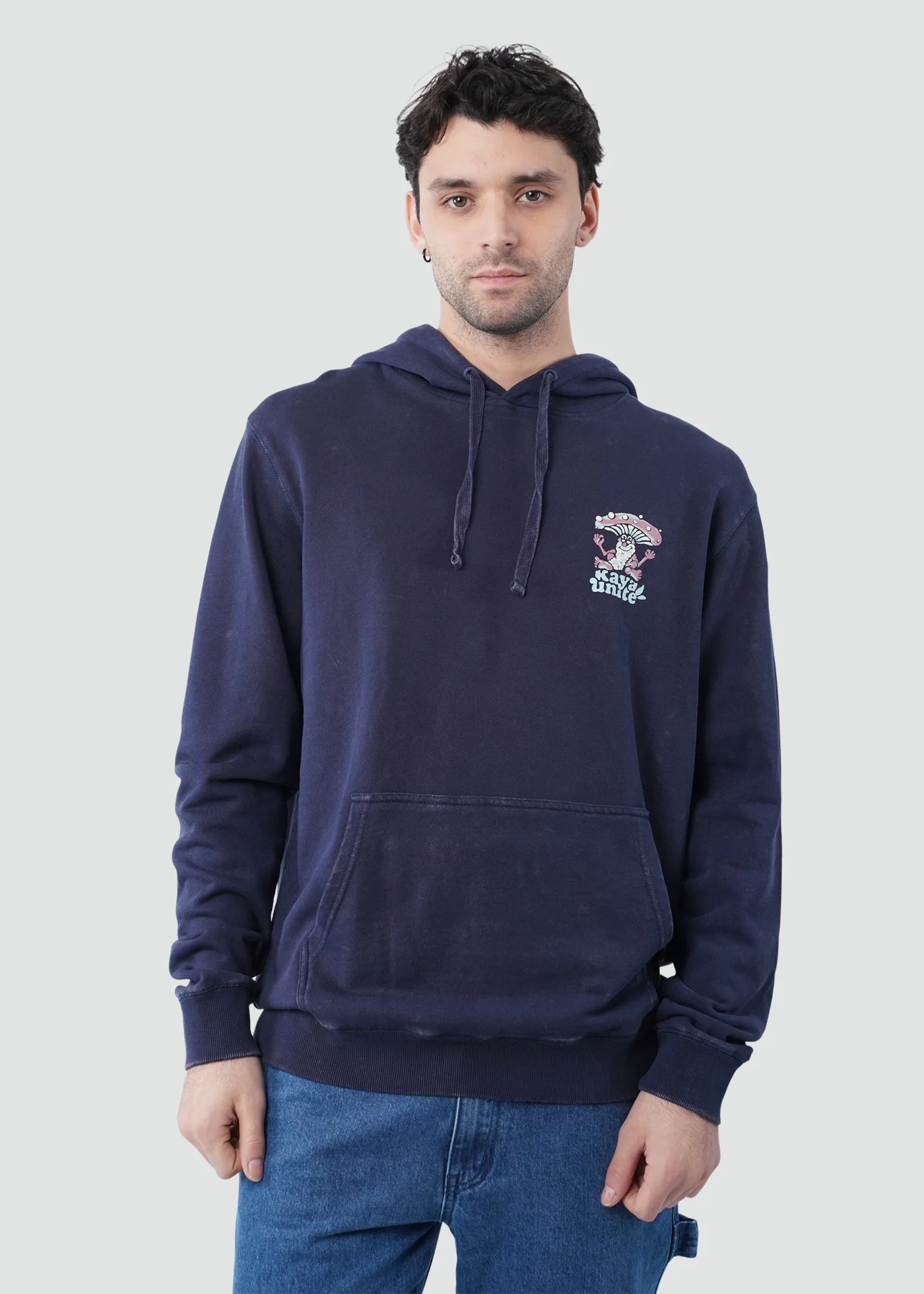 Polerón Hoodie Algodón Relax Hombre - Navy - Image 2